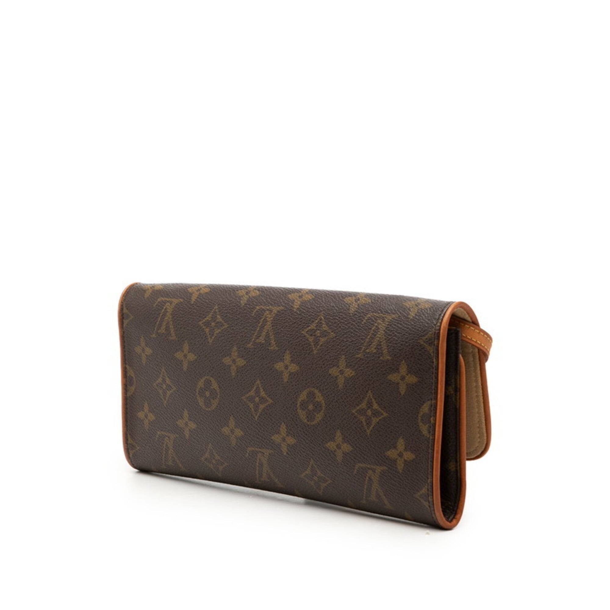 Louis Vuitton Brown Pvc Leather Pochette Shoulder Bag (Pre-Owned)