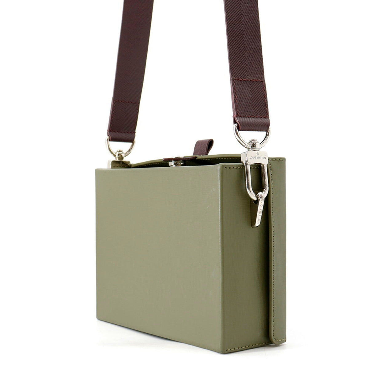 Louis Vuitton Green Khaki Leather Shoulder Bag (Pre-Owned)