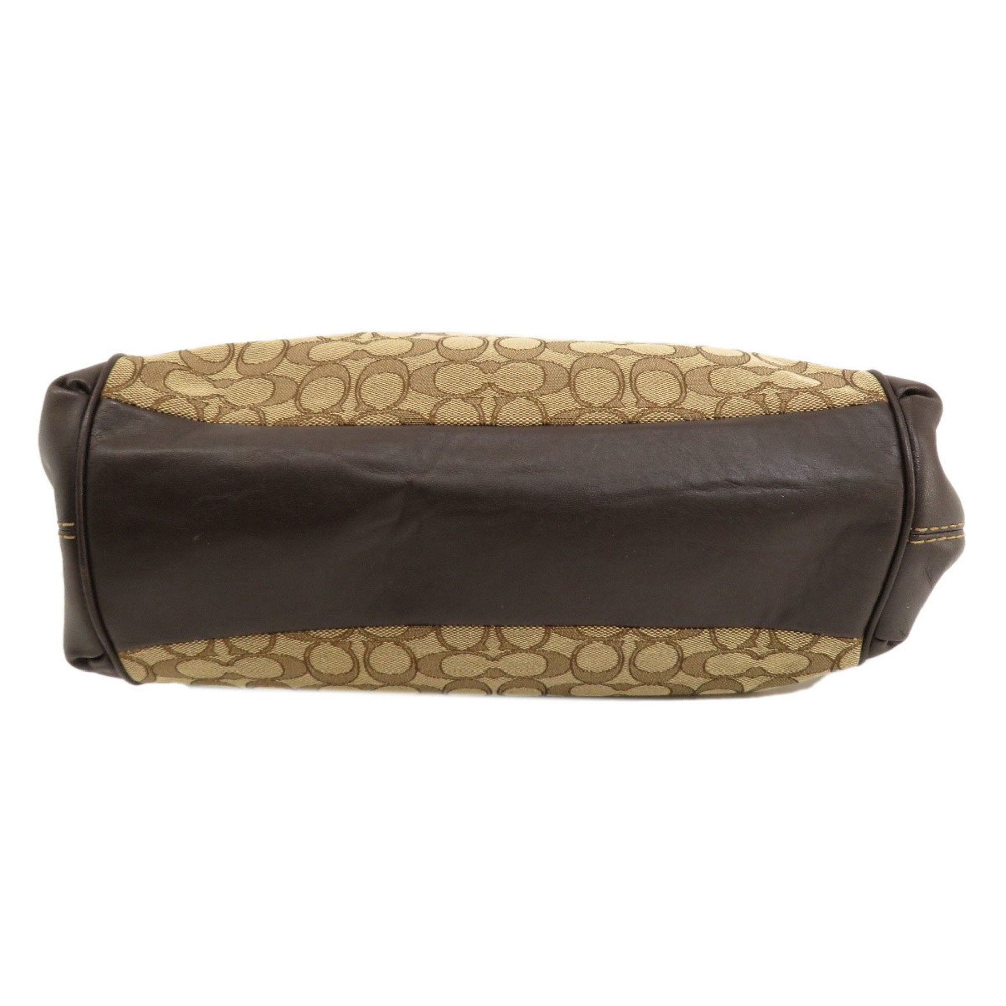 Coach Signature Brown Signature Line Tote Bag (Pre-Owned)
