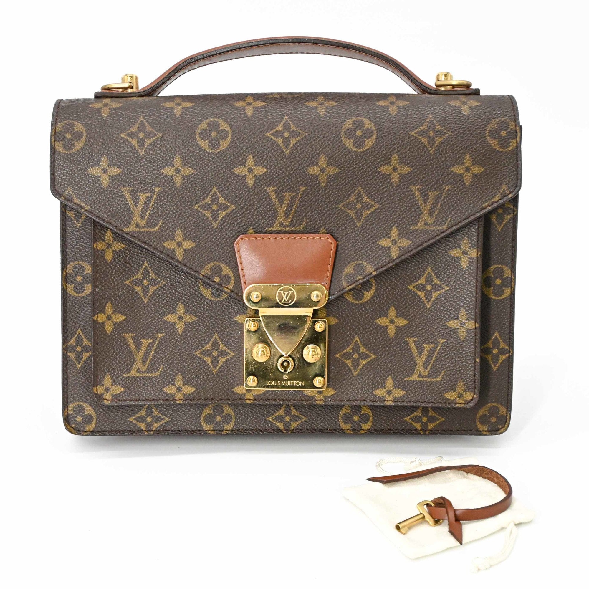 Louis Vuitton Brown Monogram Monogram Briefcase Handbag (Pre-Owned)
