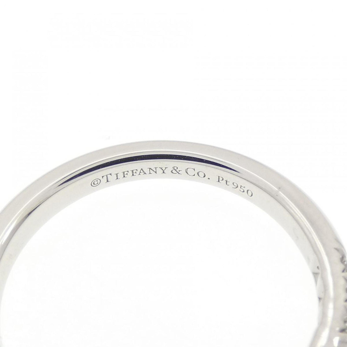 Tiffany Silver Platinum 950 Band Ring (Pre-Owned)