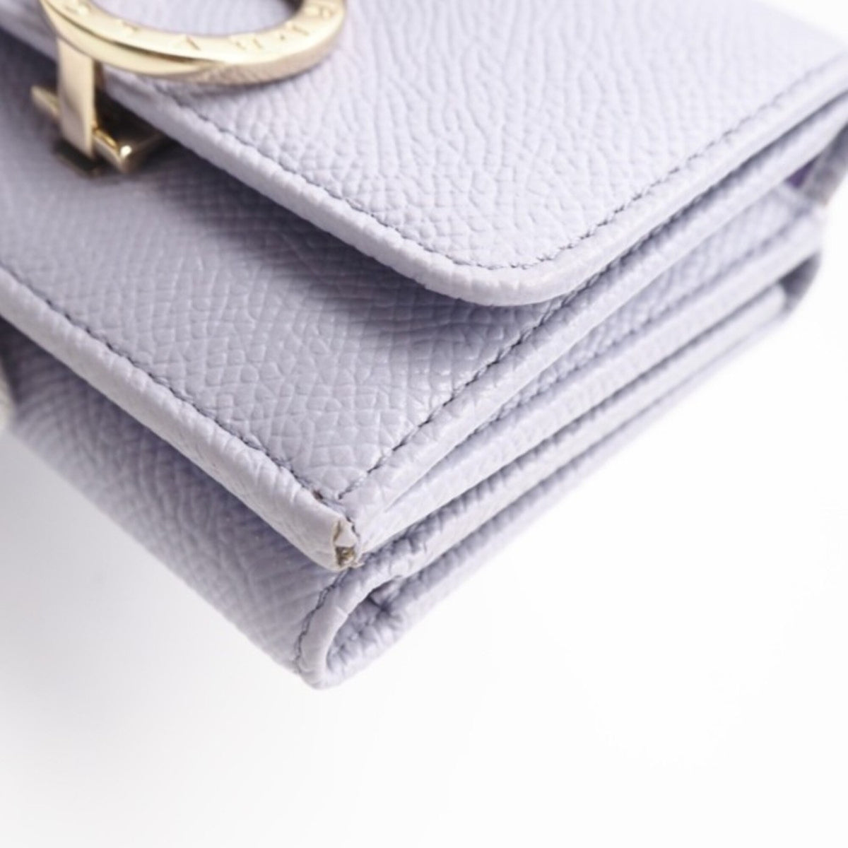 Bvlgari Purple Leather Wallet (Tri-Fold) (Pre-Owned)