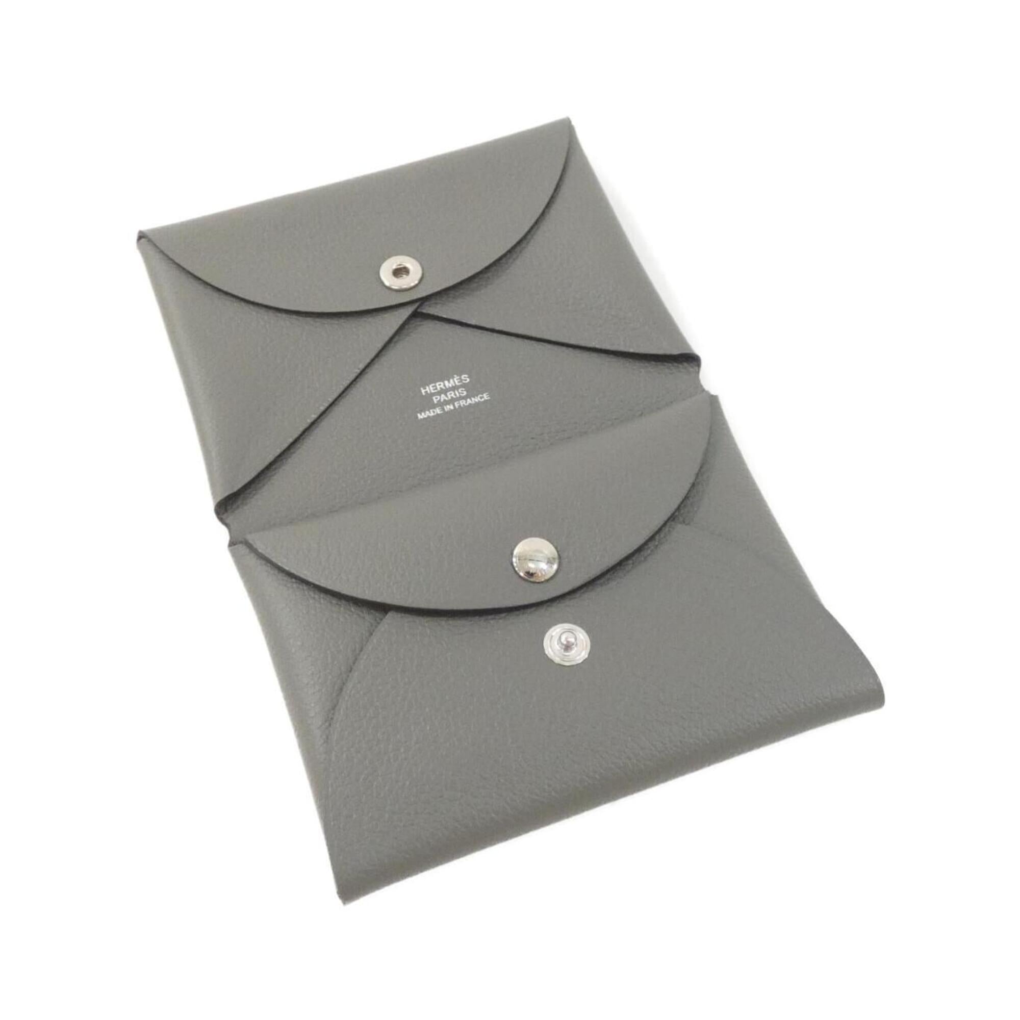 Hermes Gray Coin Purse/Coin Case (Pre-Owned)
