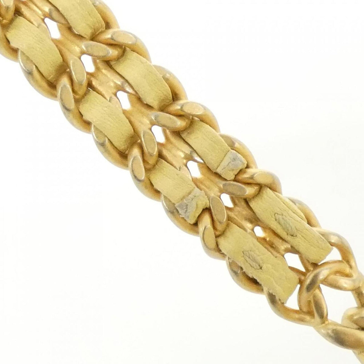 Chanel Yellow Grained Calfskin Chain/Shoulder Wallet (Pre-Owned)