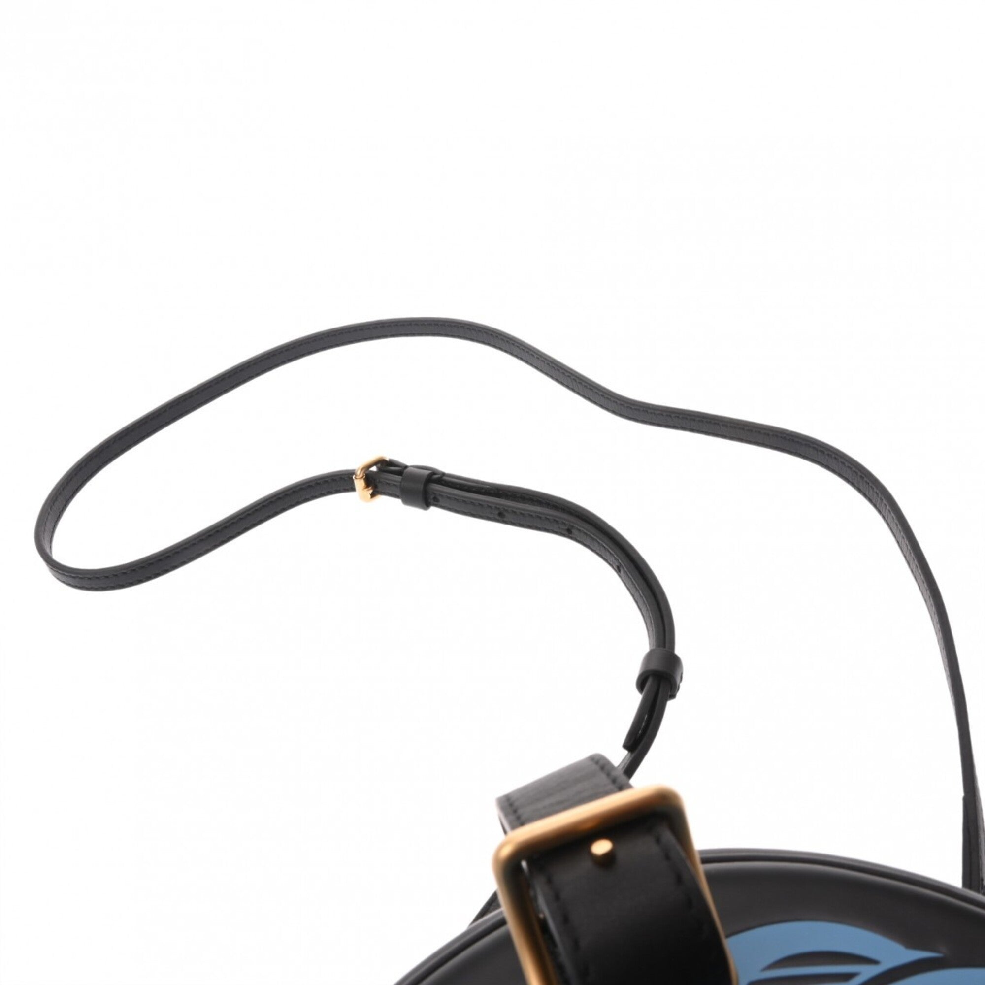 Louis Vuitton Black Blue Leather Shoulder Bag (Pre-Owned)