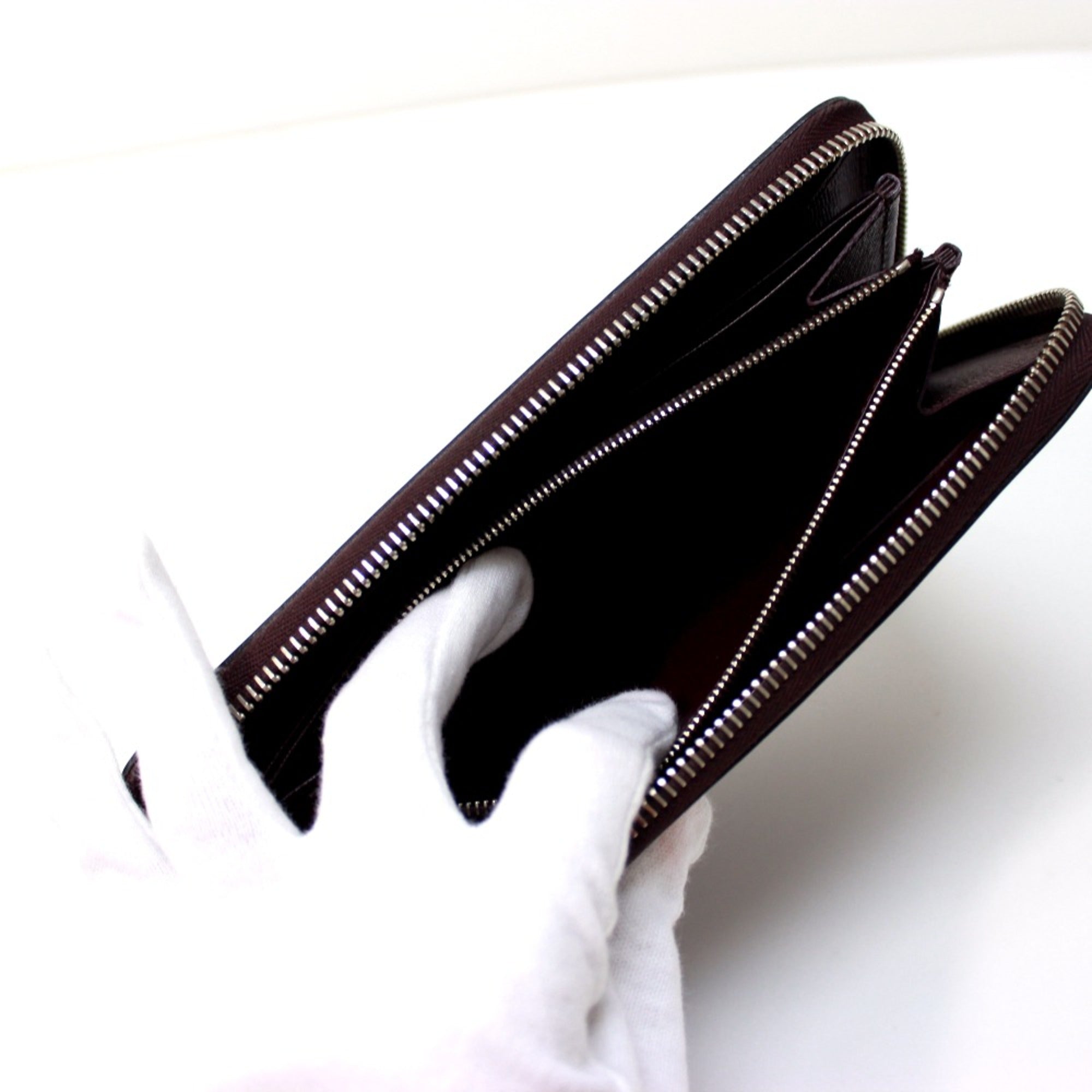 Louis Vuitton Purple Leather Long Wallet (Bi-Fold) (Pre-Owned)