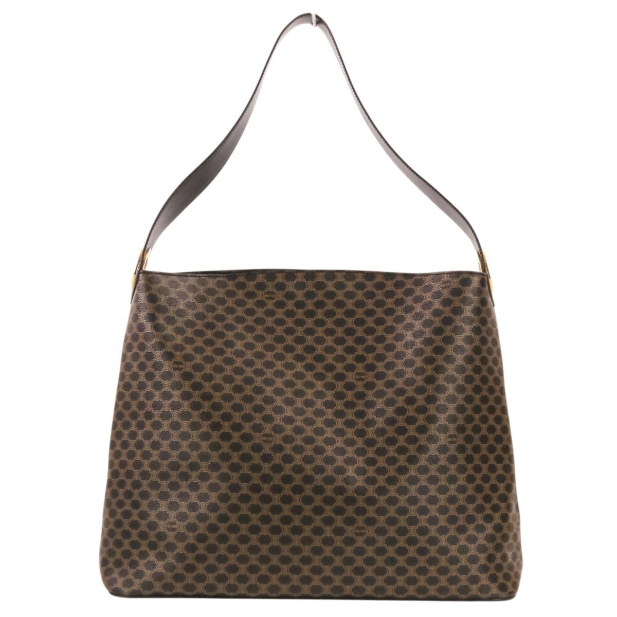 Celine Macadam Black Brown Pvc Shoulder Bag (Pre-Owned)