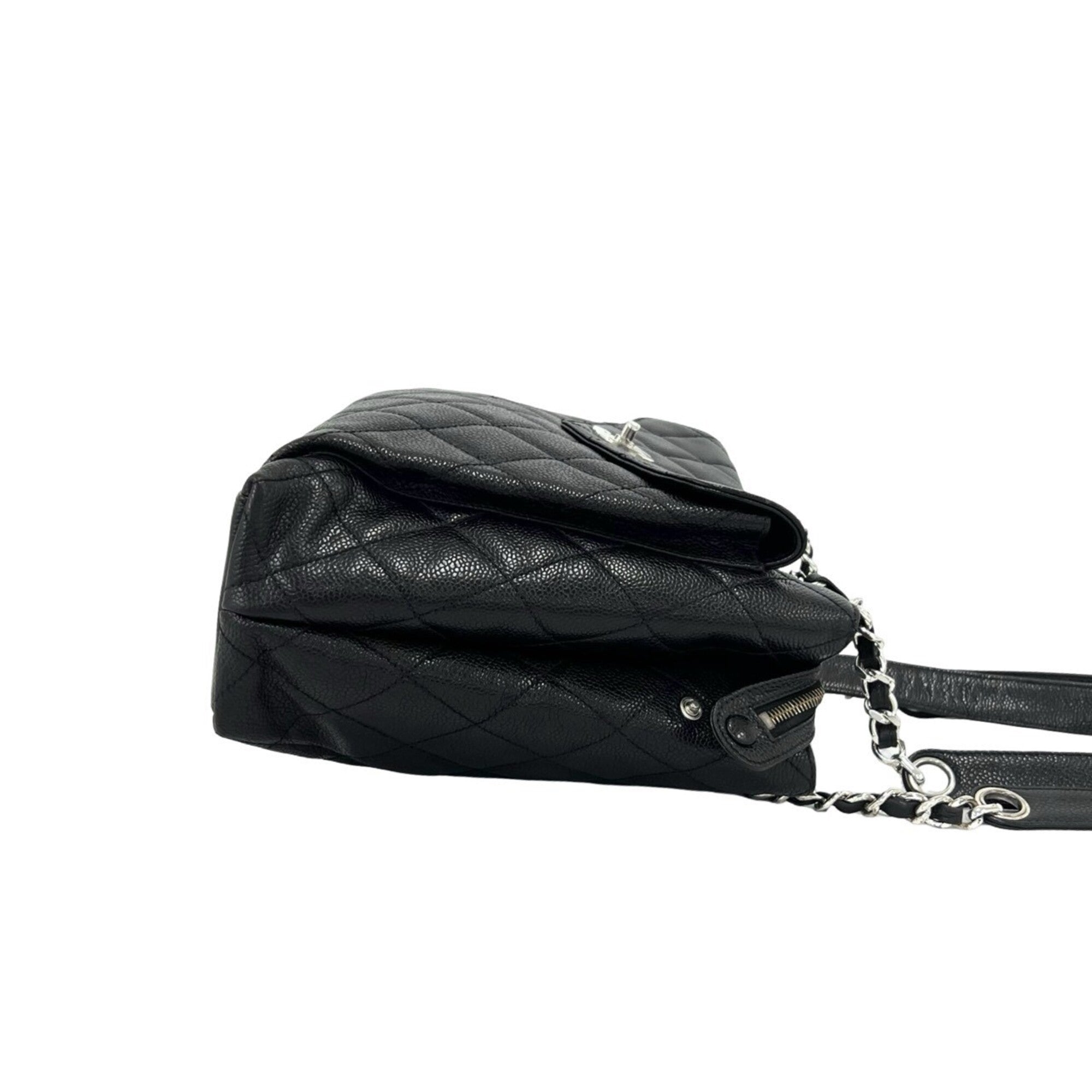 Chanel Black Grained Calfskin Tote Bag (Pre-Owned)