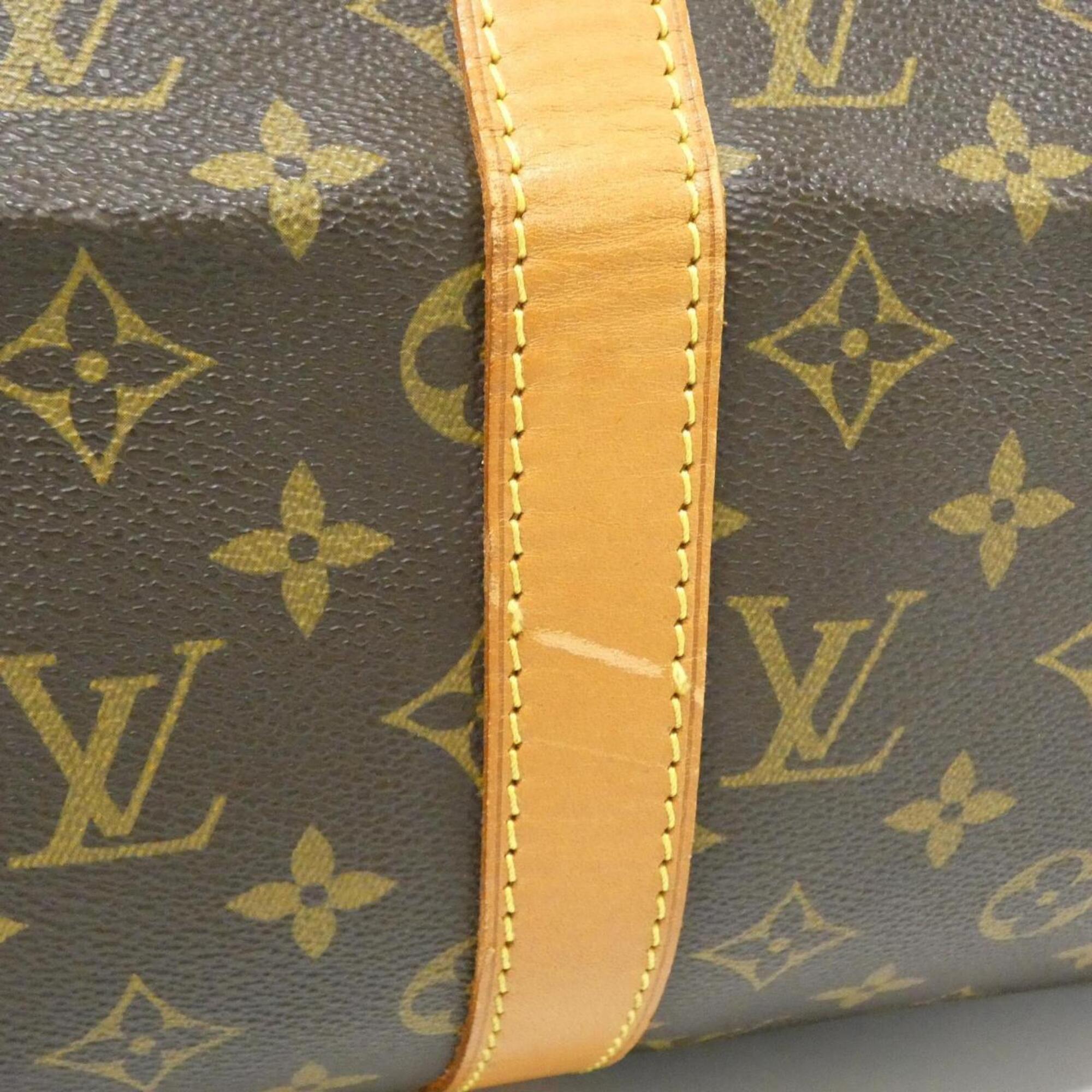 Louis Vuitton Monogram Marron Coated Canvas Boston Bag (Pre-Owned)
