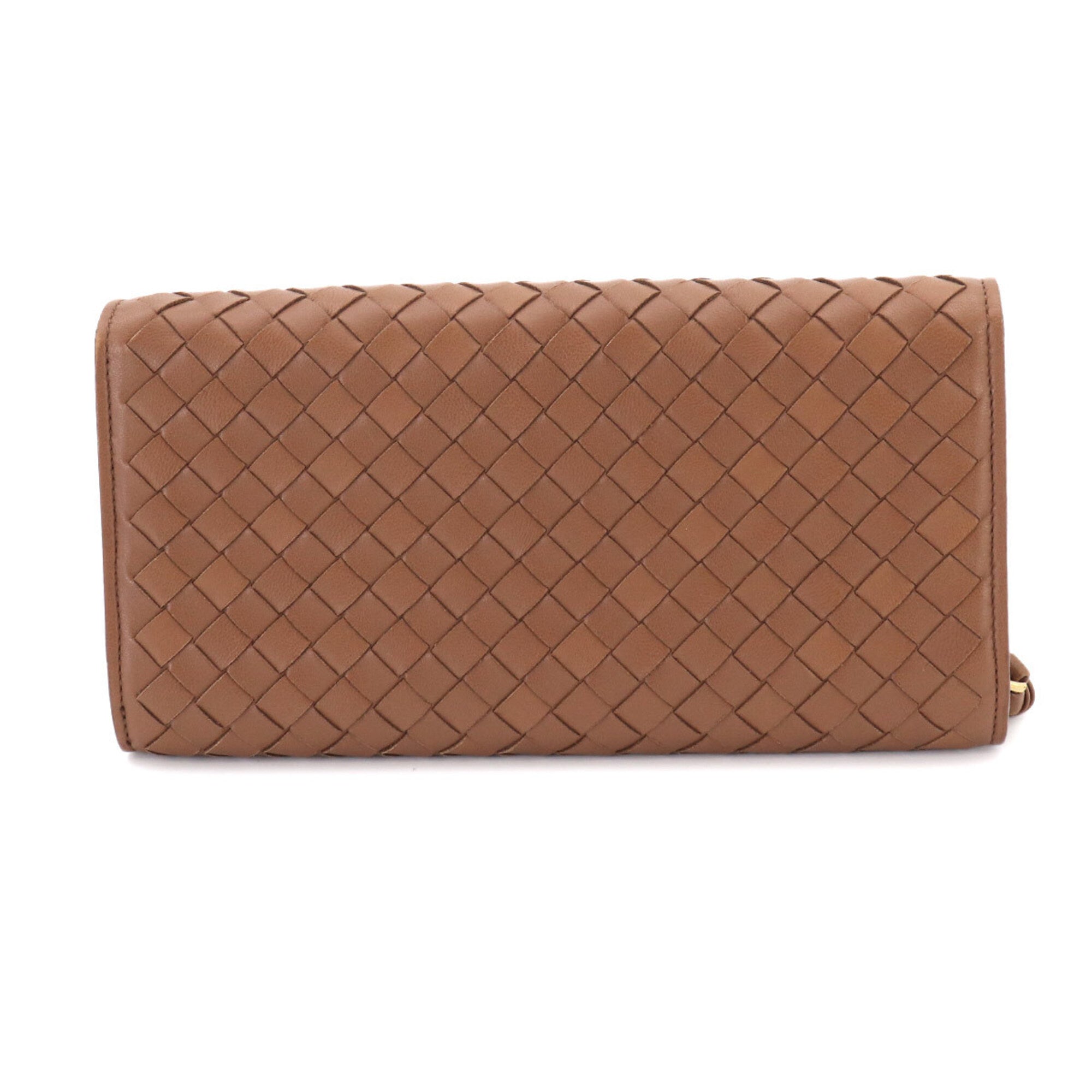 Bottega Veneta Brown Intrecciato Long Wallet (Bi-Fold) (Pre-Owned)