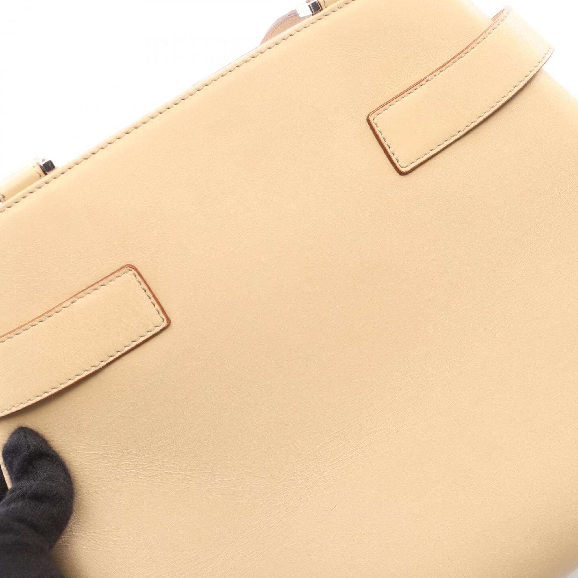 Salvatore Ferragamo Beige Leather Handbag (Pre-Owned)