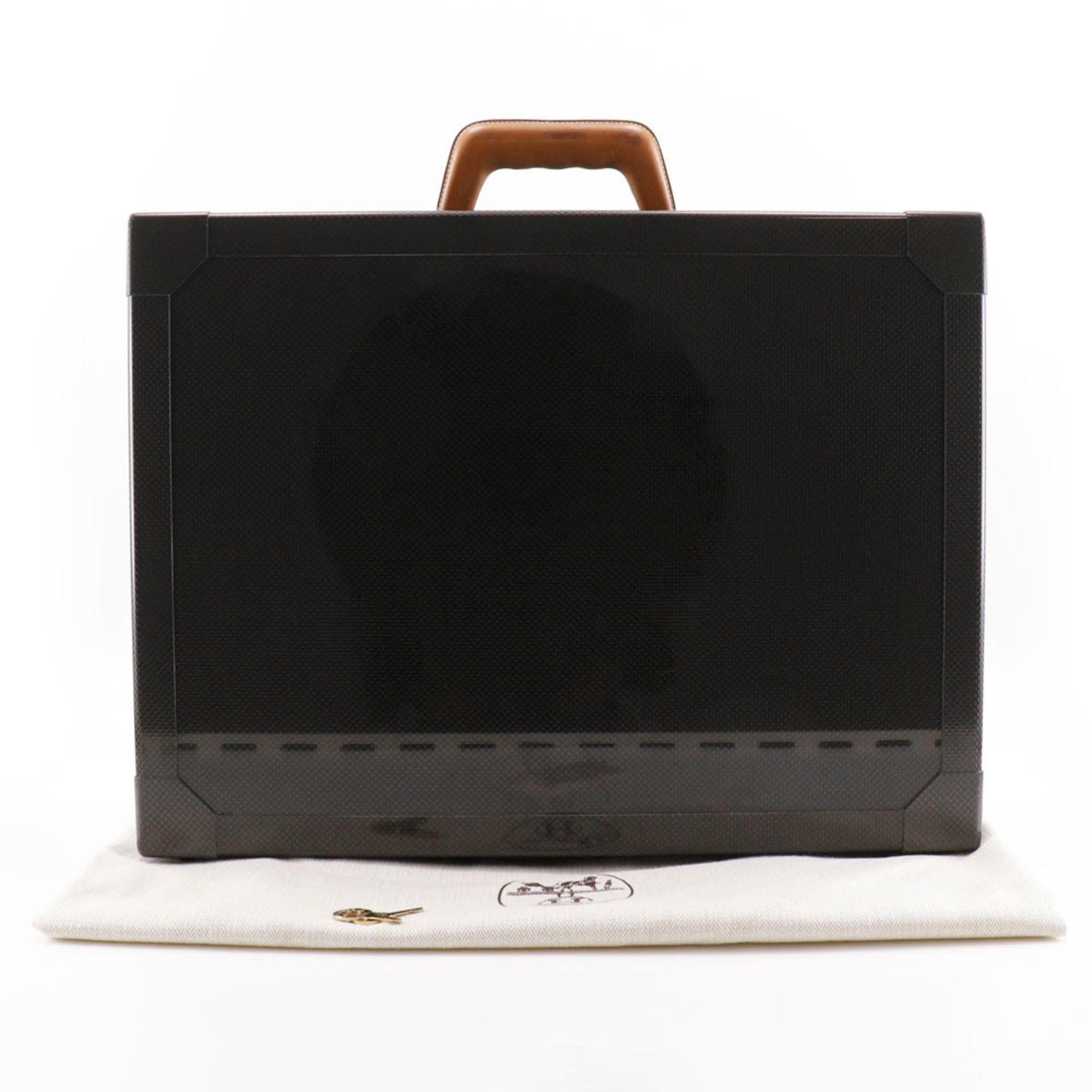 Hermes Black Leather Attaché Case (Pre-Owned)