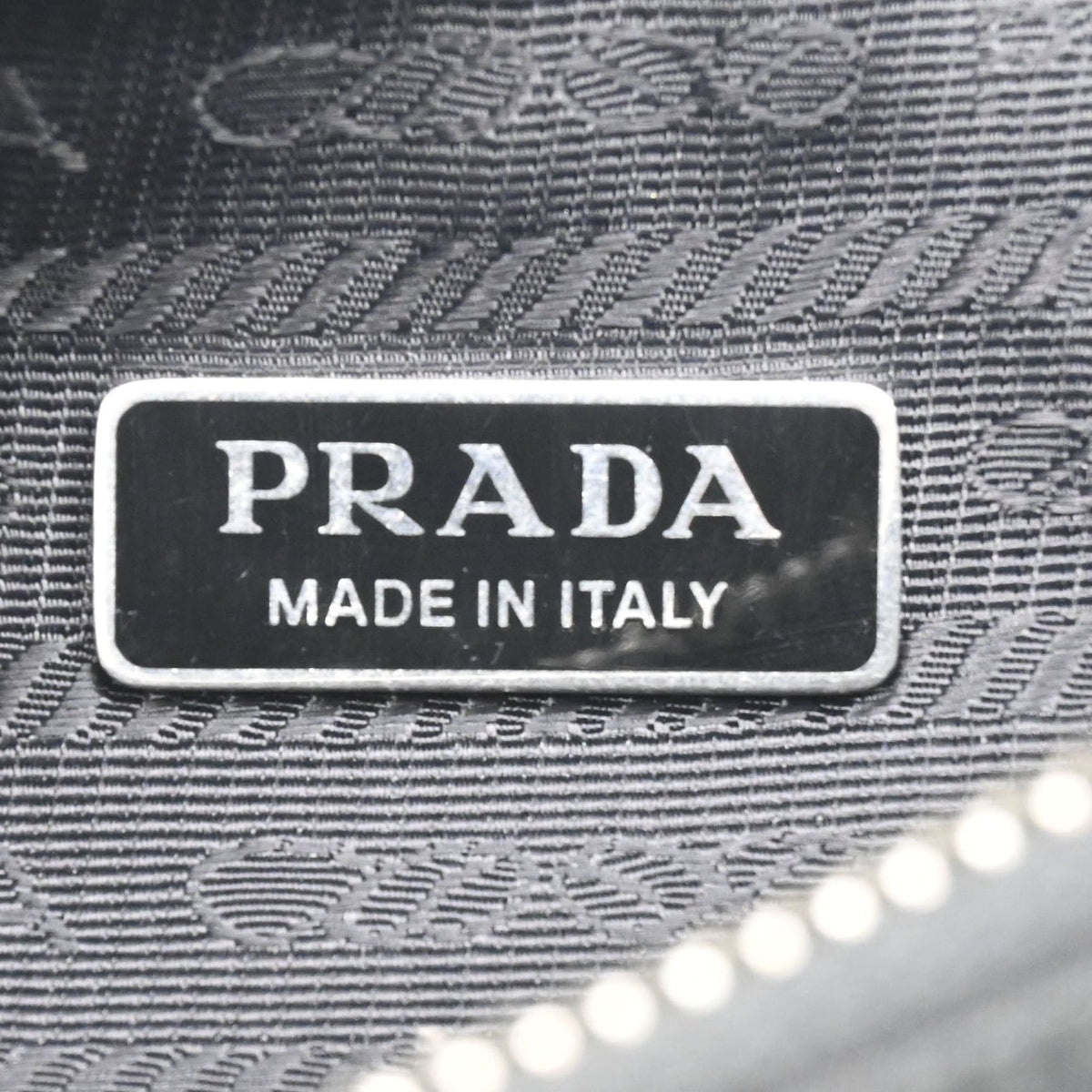 Prada Black Nylon Leather Handbag Pouch Shoulder Bag (Pre-Owned)