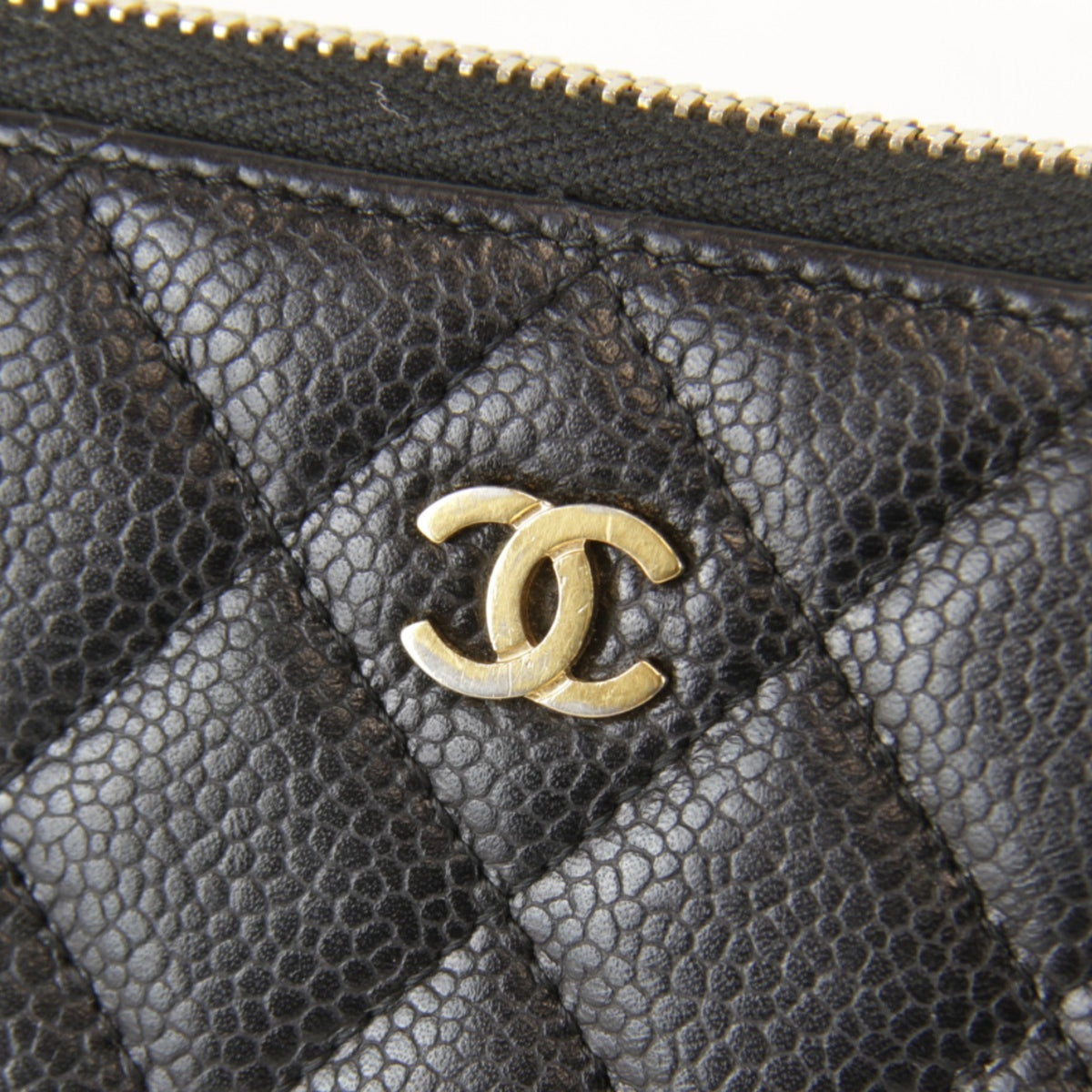 Chanel Black Leather Long Wallet (Bi-Fold) (Pre-Owned)