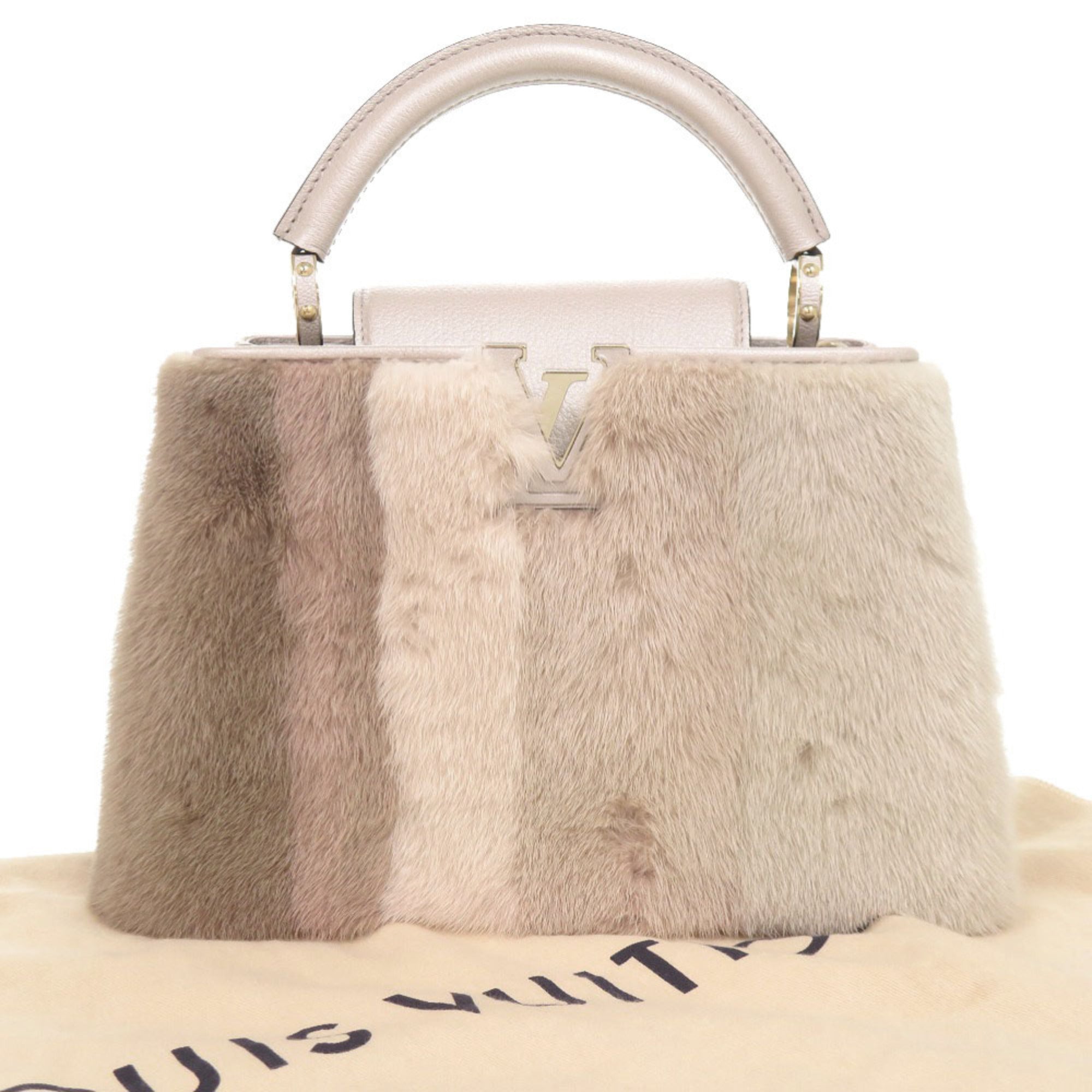 Louis Vuitton Champagne Pink Leather Handbag (Pre-Owned)