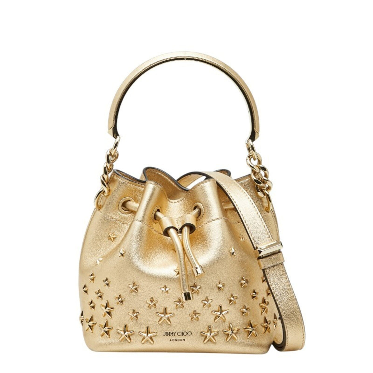 Jimmy Choo Leather Handbag Shoulder Bag (Pre-Owned)