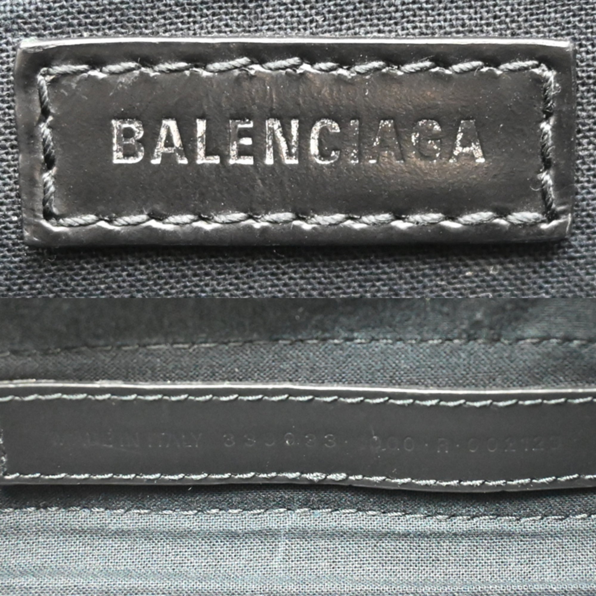 Balenciaga Black Canvas Leather Tote Bag (Pre-Owned)
