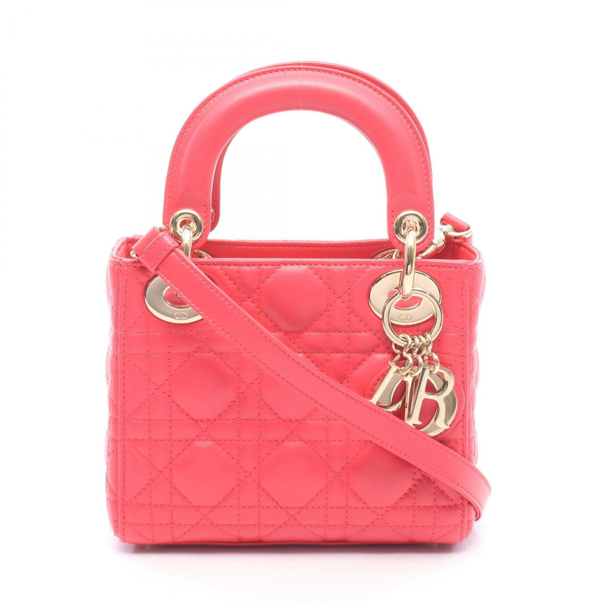Christian Dior Lady Dior Pink Leather Handbag (Pre-Owned)