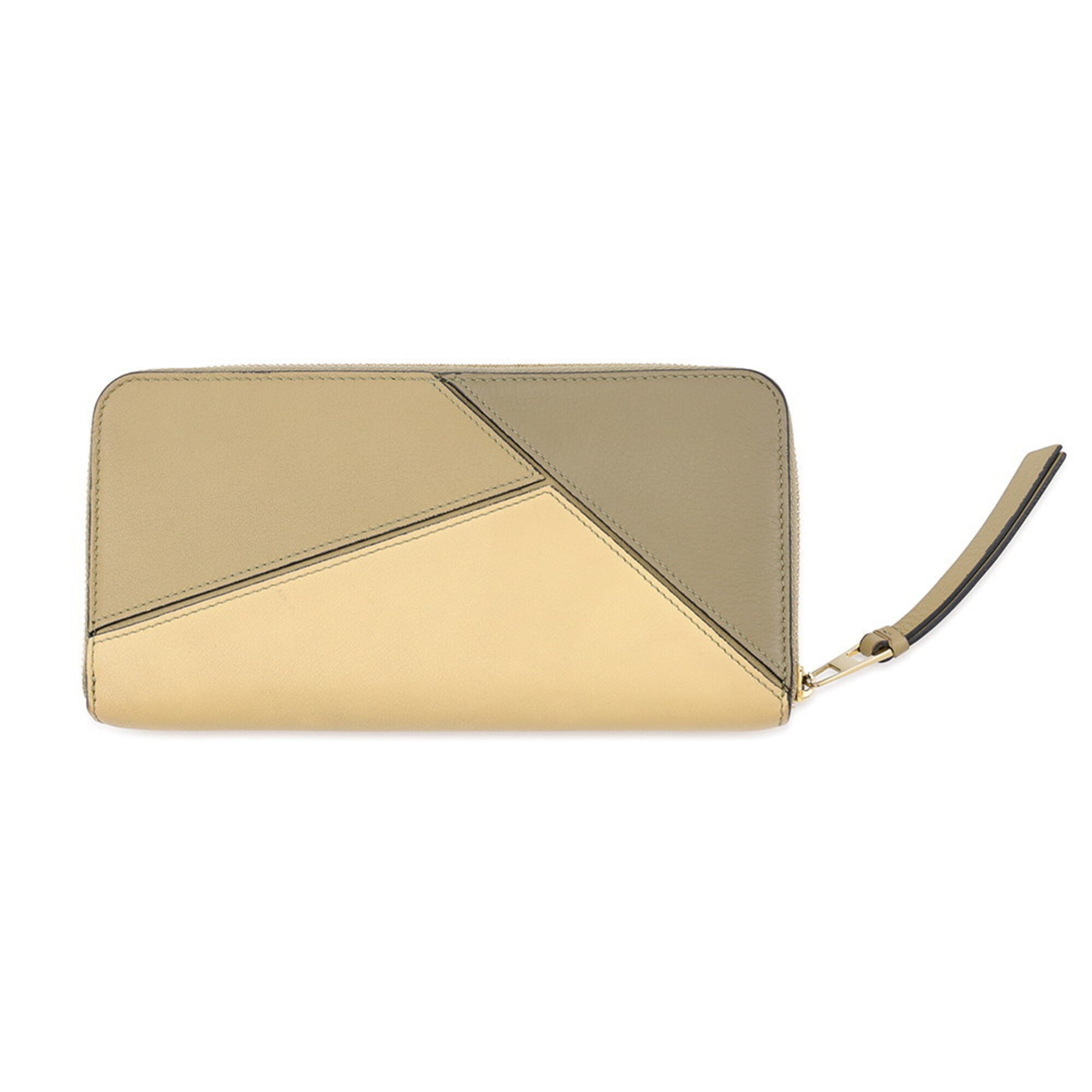 Loewe Beige Brown Leather Long Wallet (Bi-Fold) (Pre-Owned)
