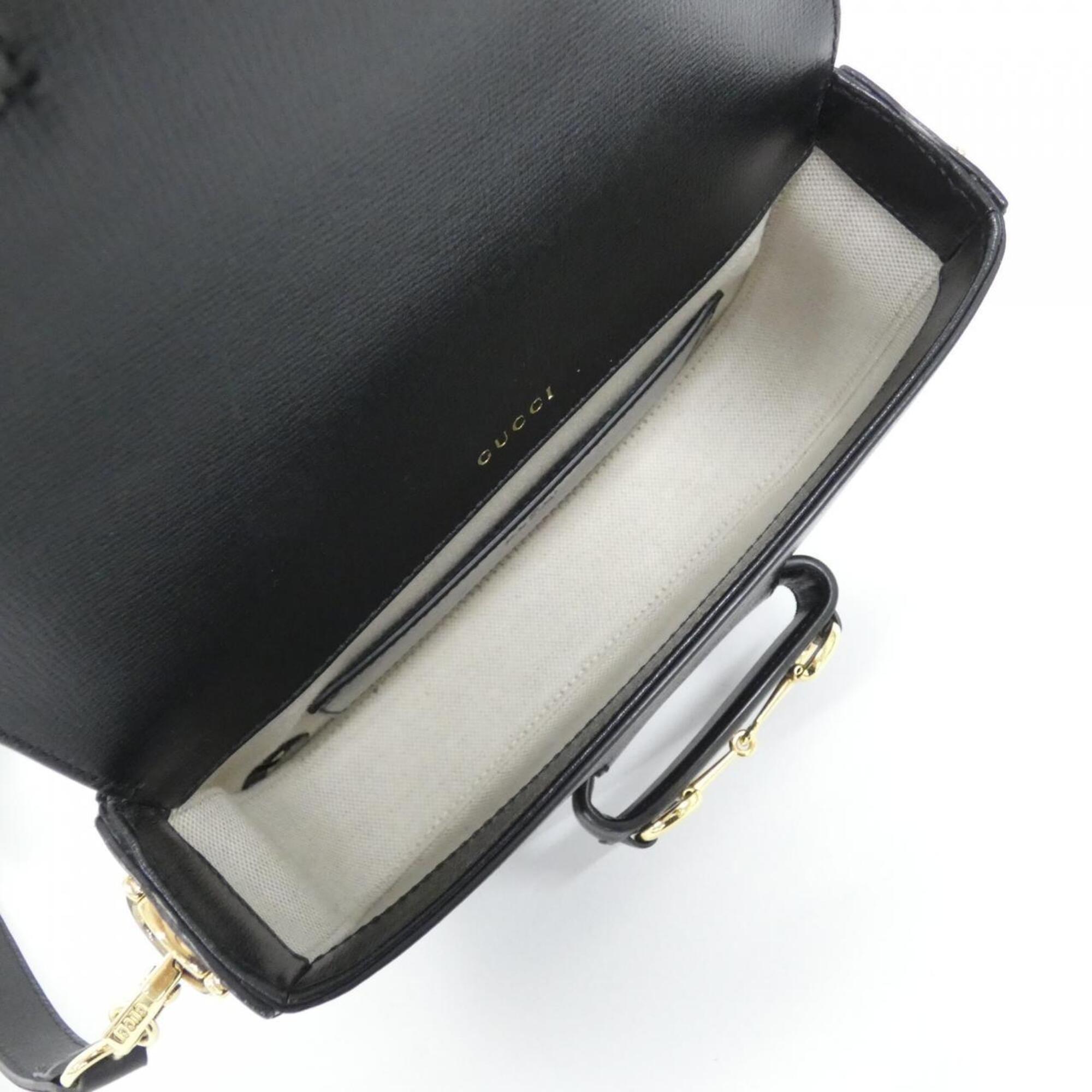 Gucci Black Leather Shoulder Bag (Pre-Owned)
