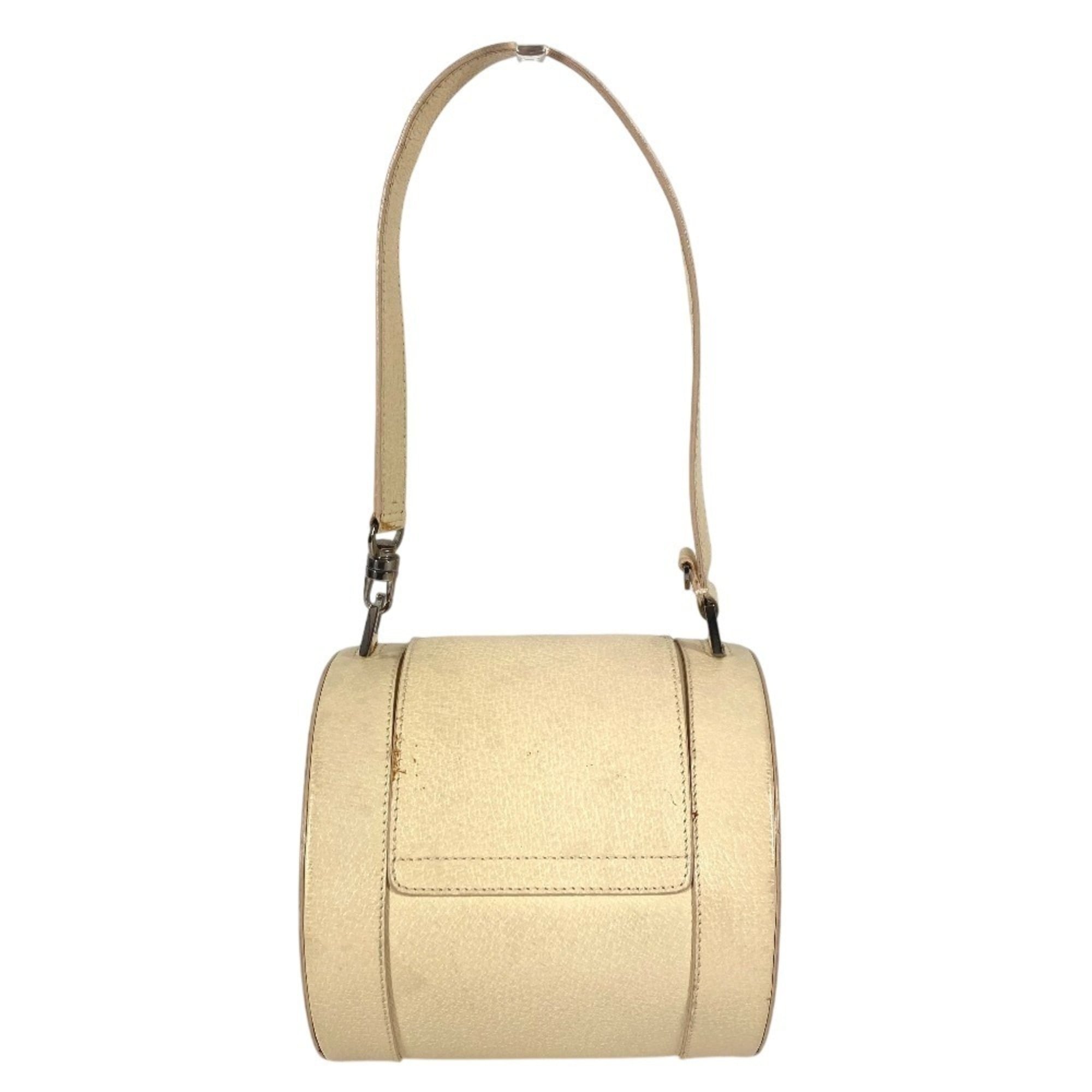 Bvlgari White Leather Shoulder Bag (Pre-Owned)