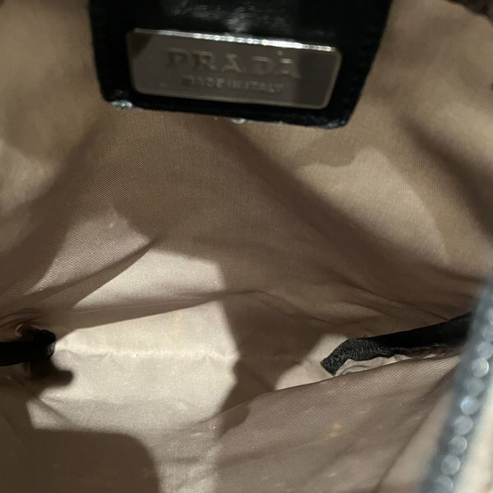 Prada Brown Nylon Shoulder Bag (Pre-Owned)