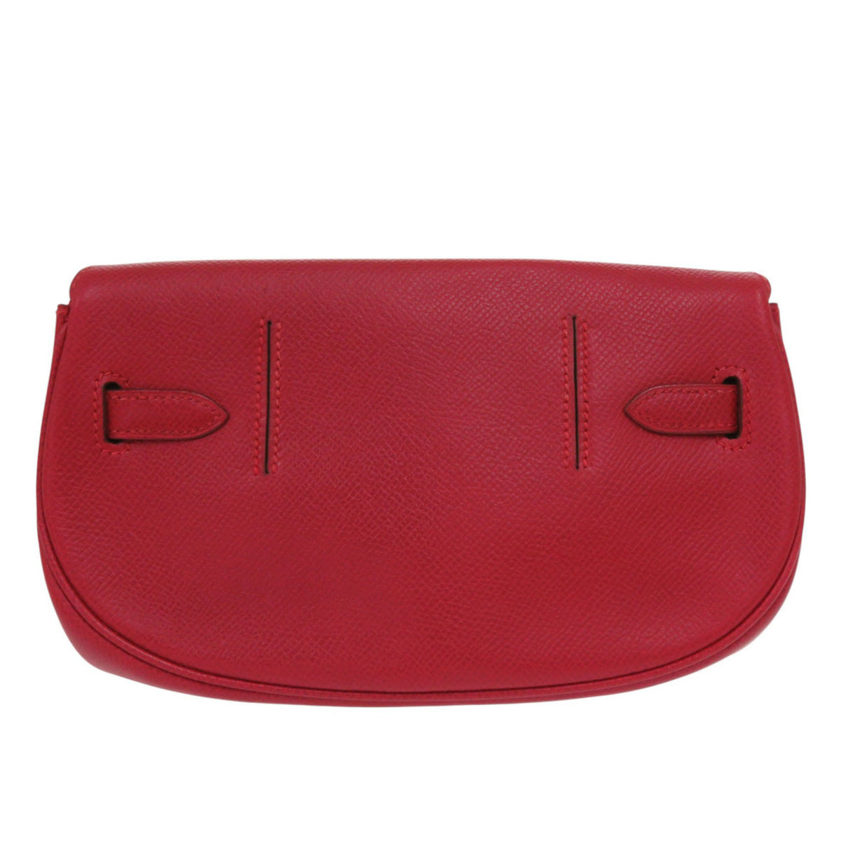 Hermes Rouge Vif Courchevel Leather Clutch Bag (Pre-Owned)