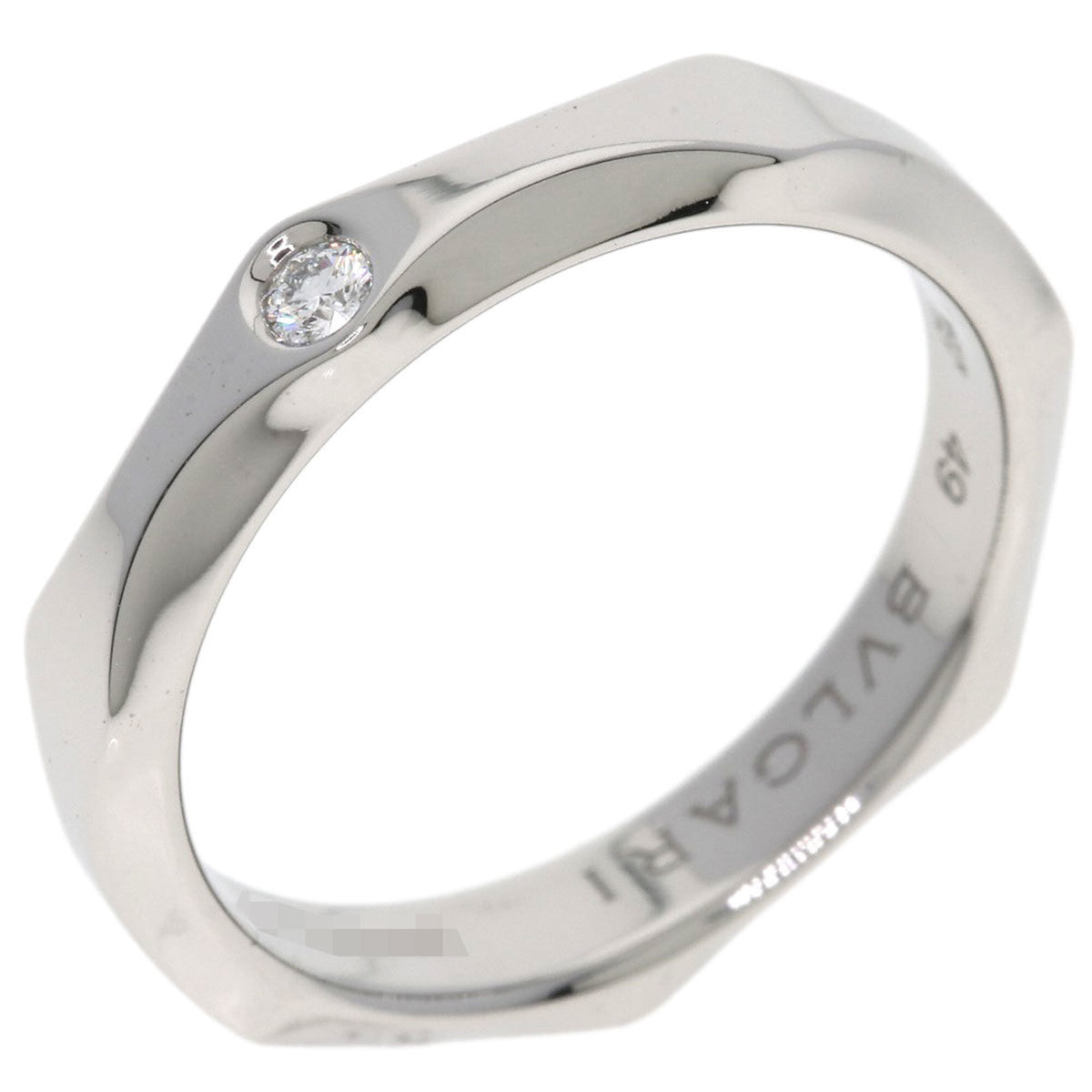 Bvlgari Silver Platinum 950 Band Ring (Pre-Owned)