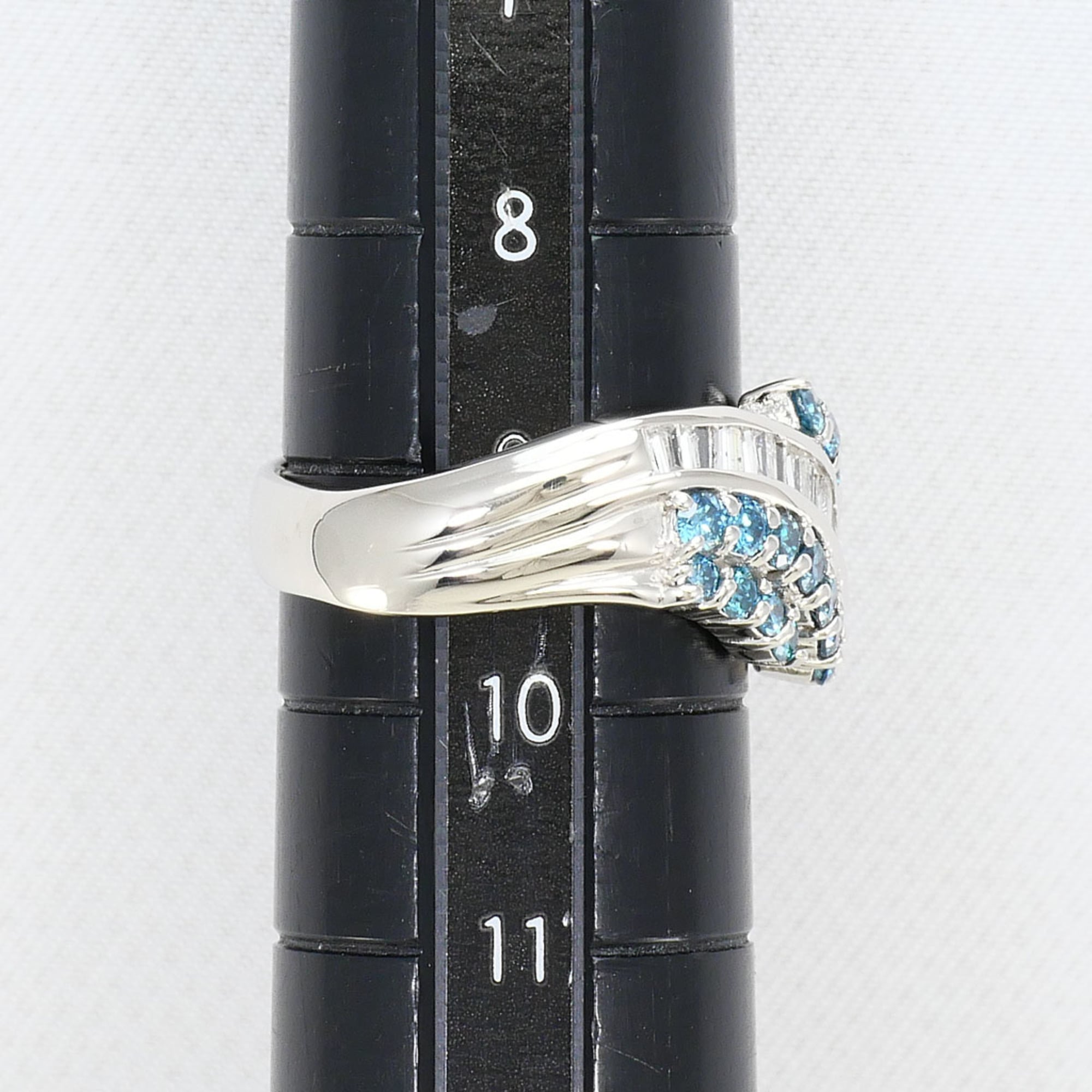 Unbranded Blue Platinum Platinum 900 Band Ring (Pre-Owned)