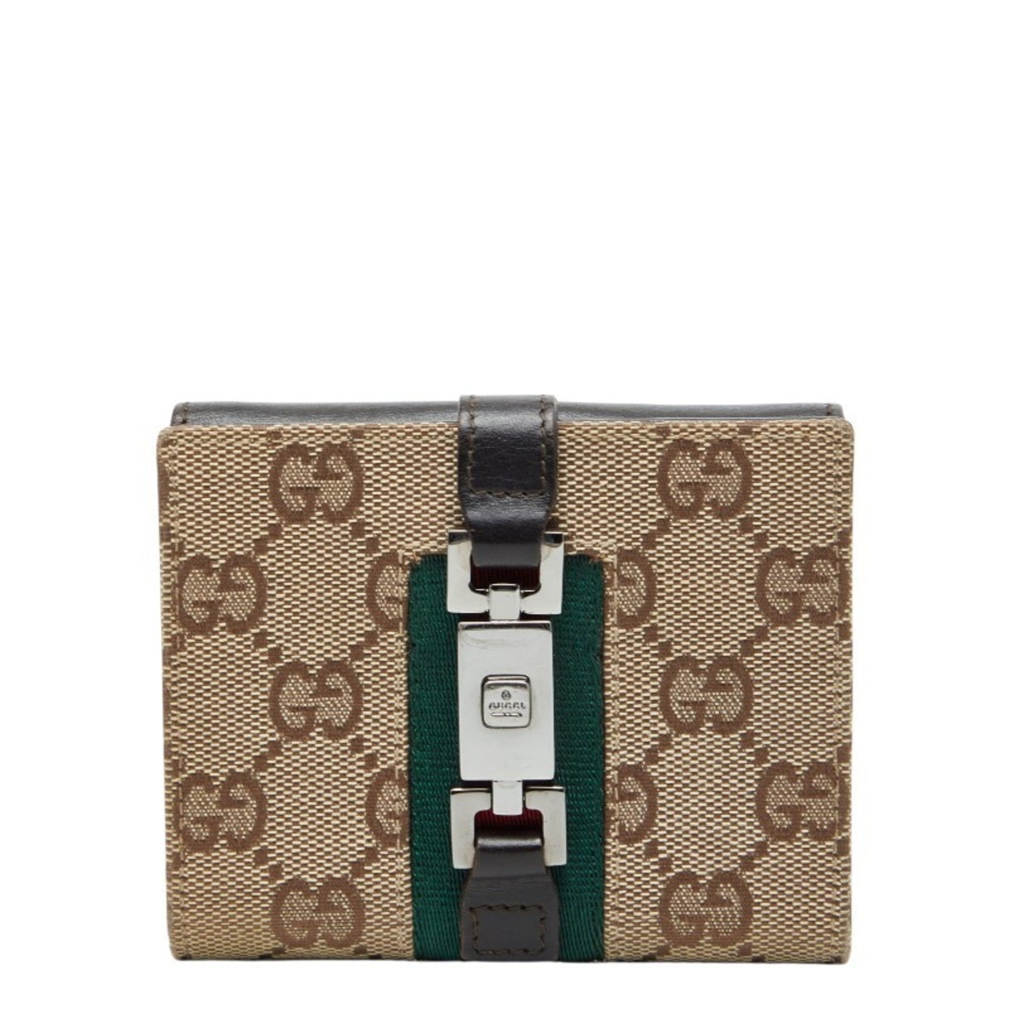 Gucci Beige Multi-Color Canvas Leather Wallet (Bi-Fold) (Pre-Owned)