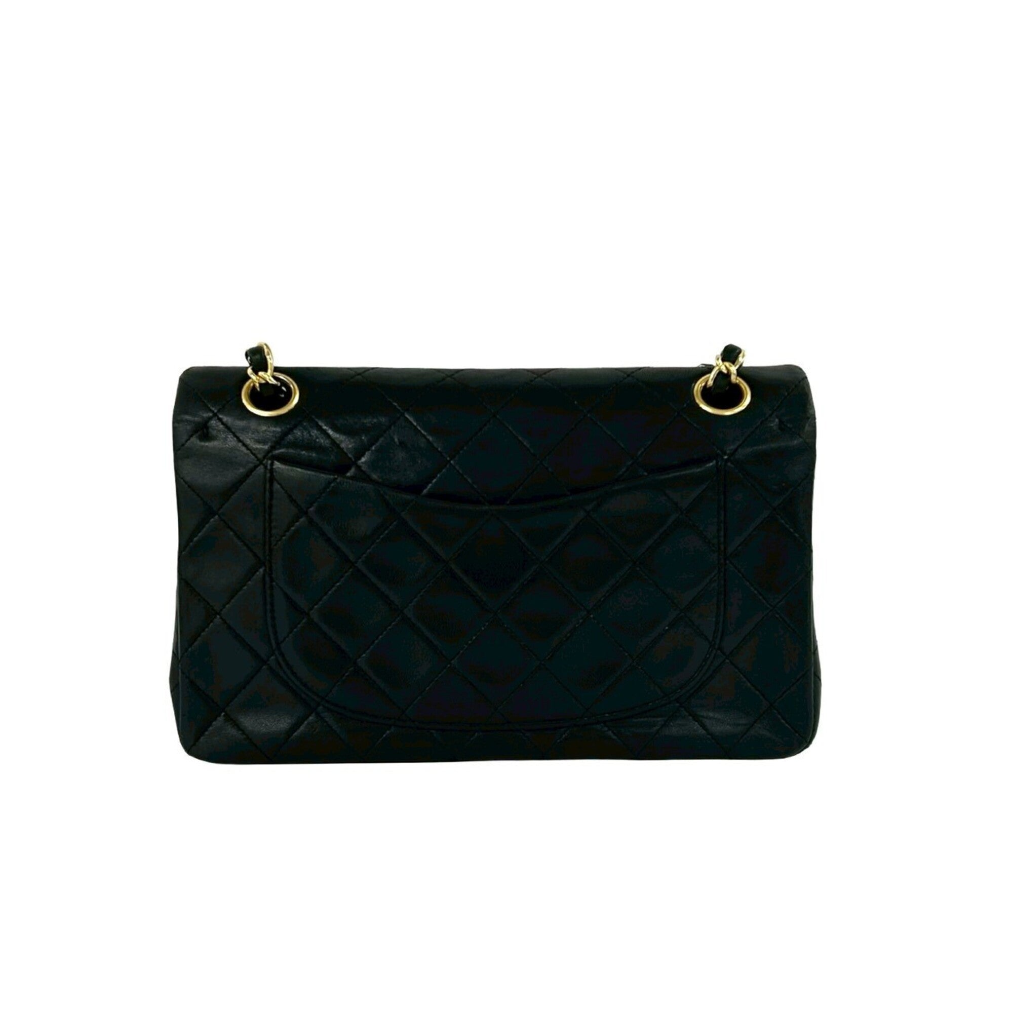 Chanel Black Leather Pochette Shoulder Bag (Pre-Owned)