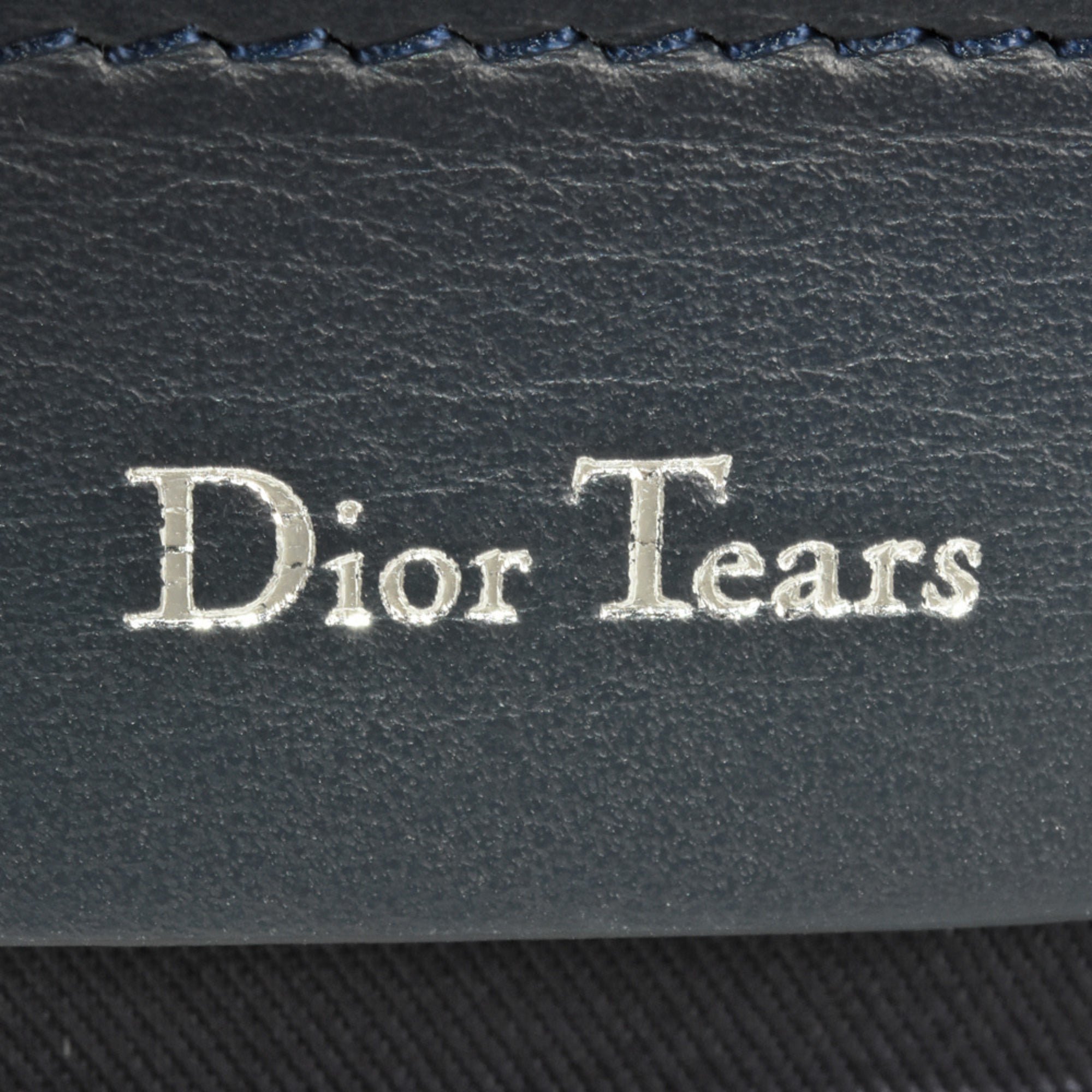 Christian Dior Navy Leather Cotton Denim Boston Bag (Pre-Owned)