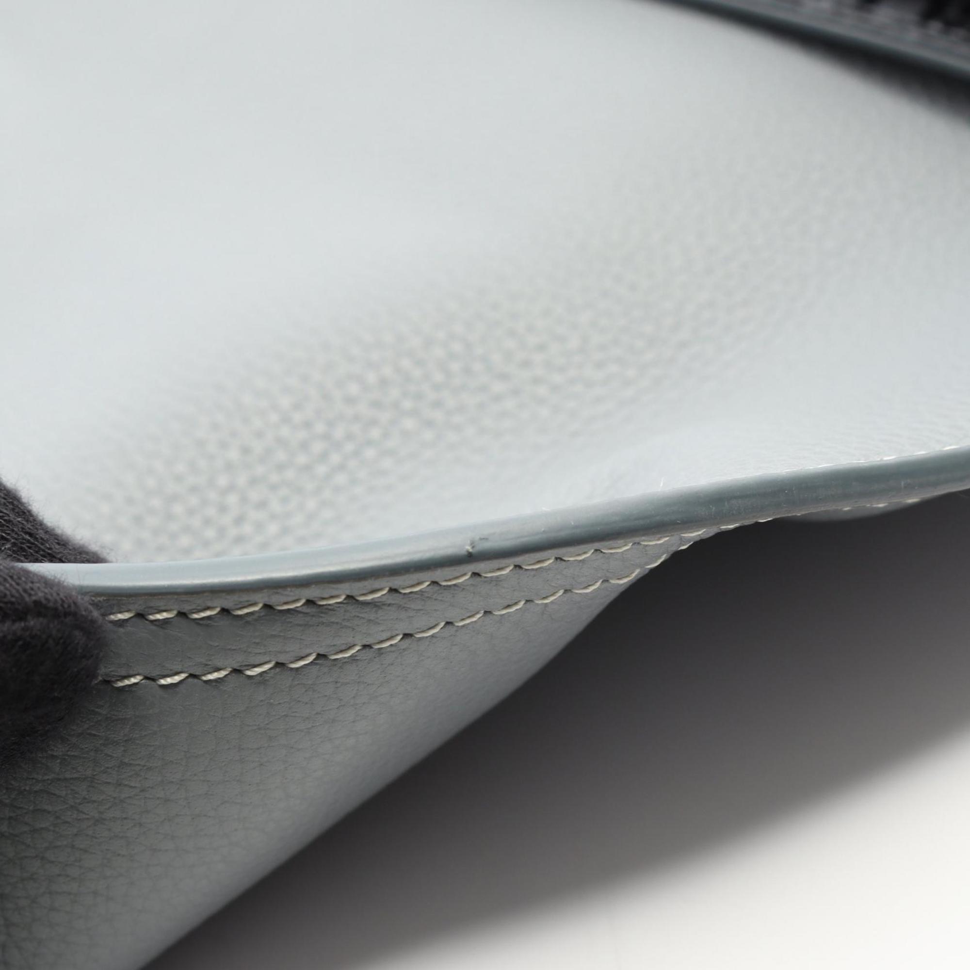 Christian Dior Gray Leather Handbag Saddle Bag Shoulder Bag (Pre-Owned)