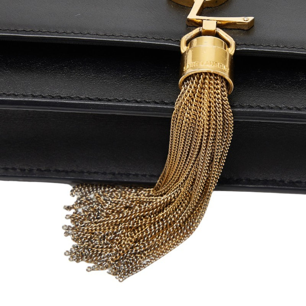 Saint Laurent Black Leather Shoulder Bag (Pre-Owned)