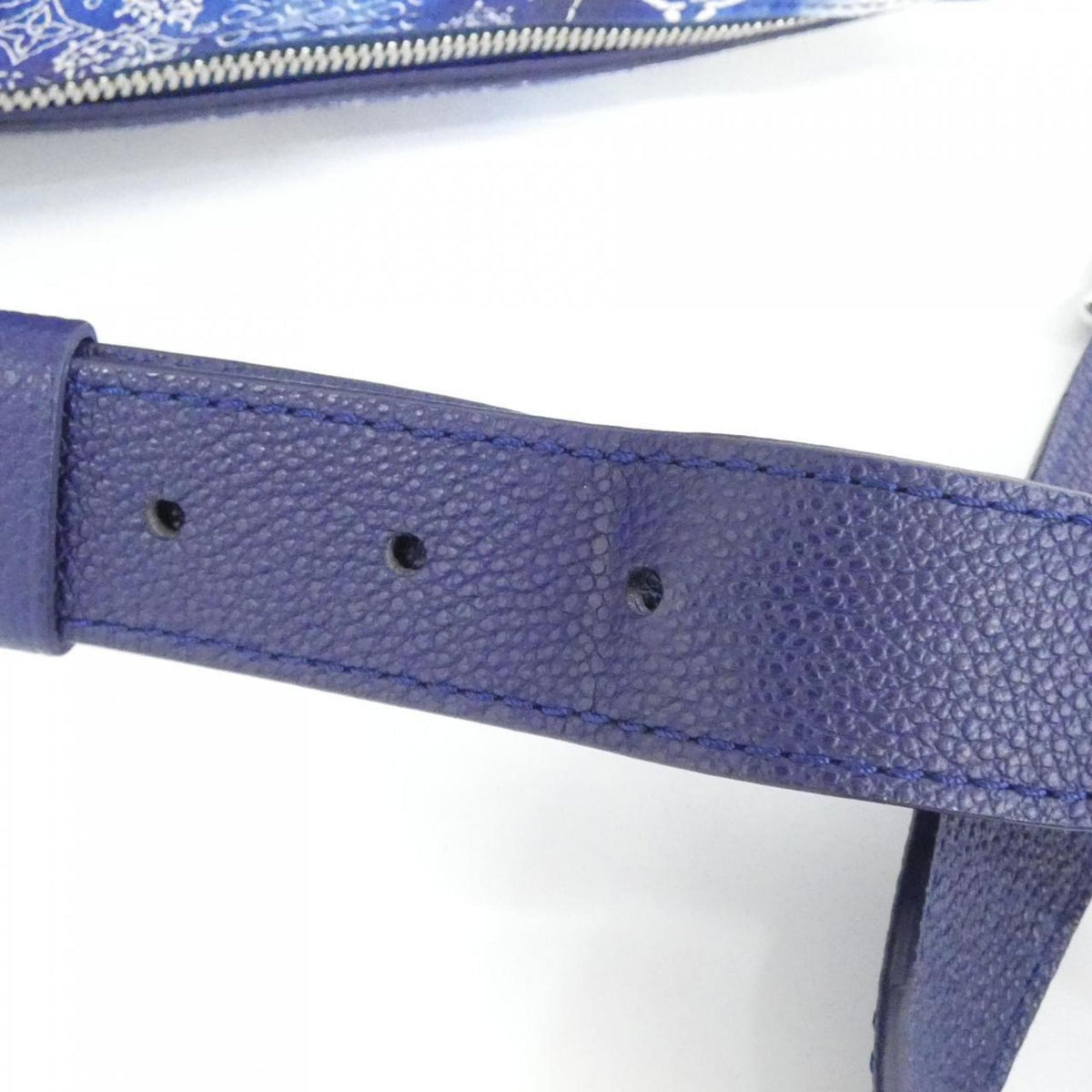 Louis Vuitton Monogram Blue Leather Shoulder Bag (Pre-Owned)