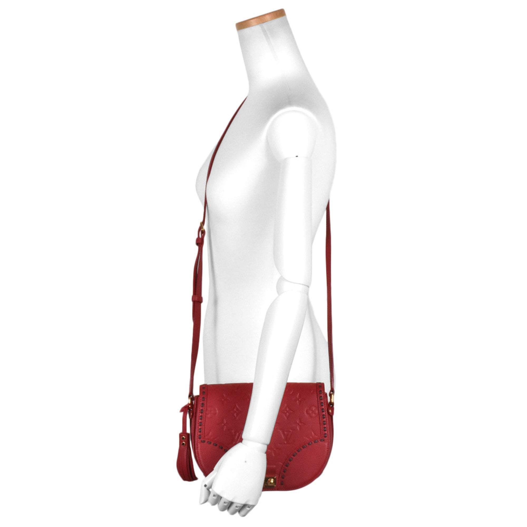 Louis Vuitton Red Color Monogram Empreinte Shoulder Bag (Pre-Owned)