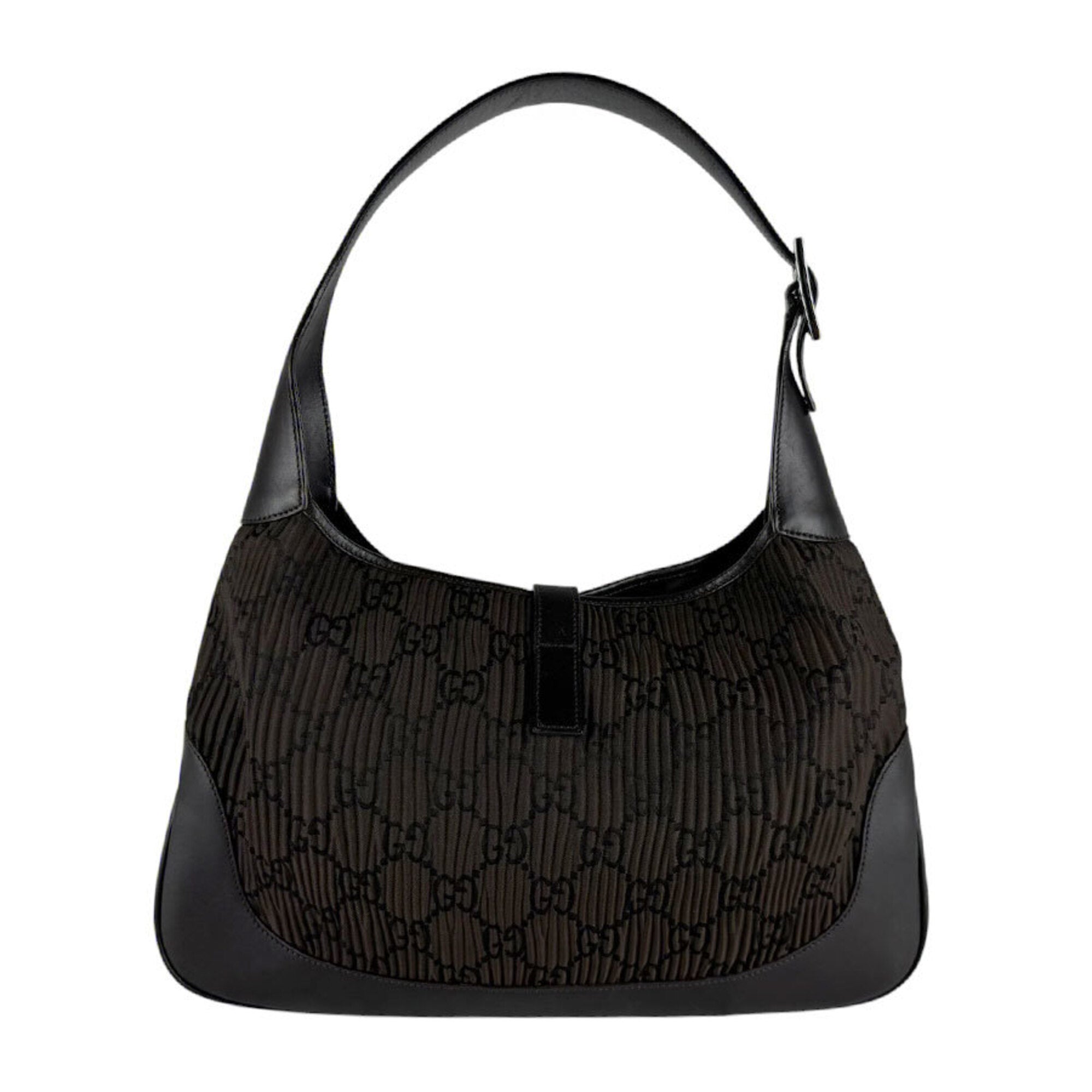 Gucci Brown Nylon Leather Handbag (Pre-Owned)