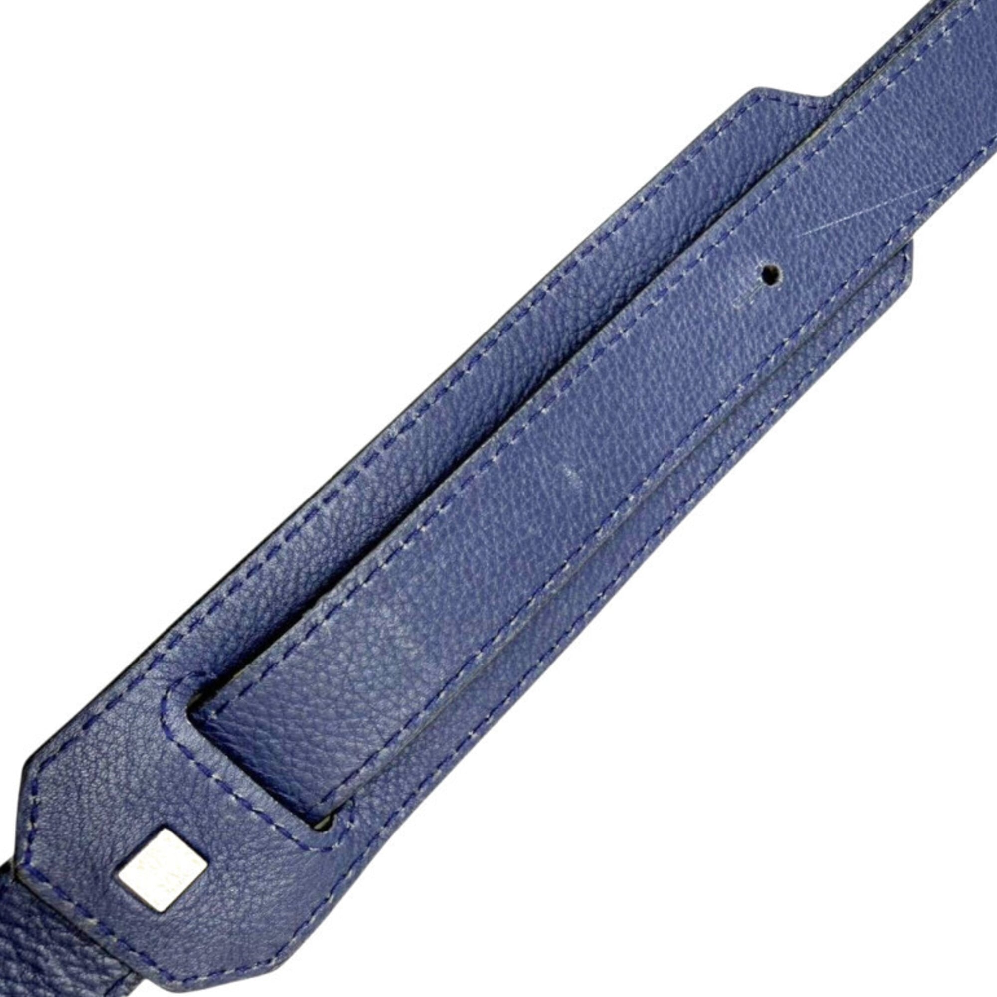 Loewe Navy Leather Handbag Shoulder Bag (Pre-Owned)