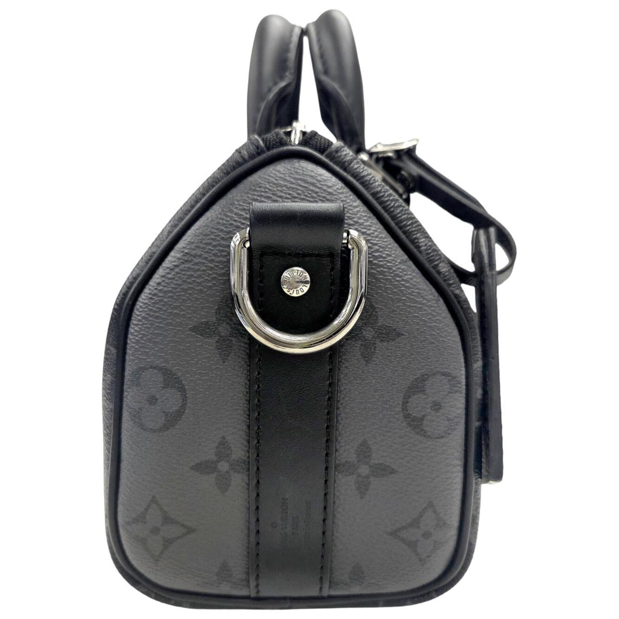 Louis Vuitton Monogram Eclipse Black Gray Monogram Eclipse Monogram Eclipse Boston Bag Shoulder Bag (Pre-Owned)