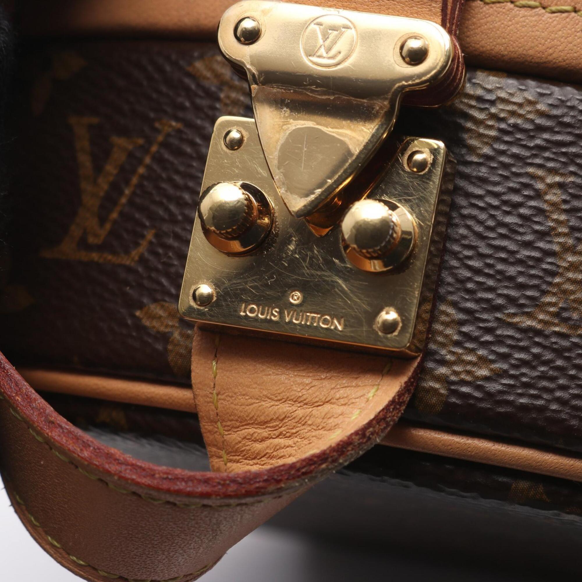 Louis Vuitton Brown Monogram Coated Canvas Leather Handbag (Pre-Owned)