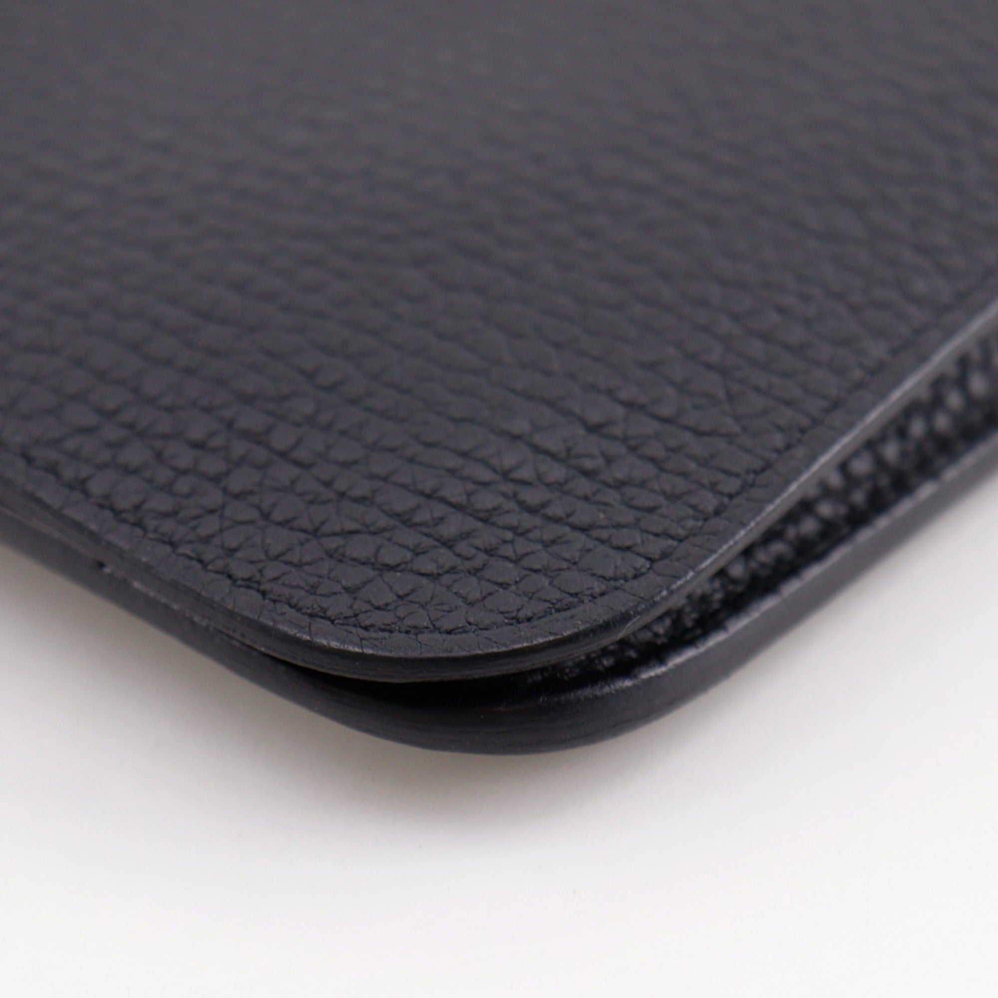 Hermes Dogon Duo Black Togo Leather Long Wallet (Bi-Fold) (Pre-Owned)