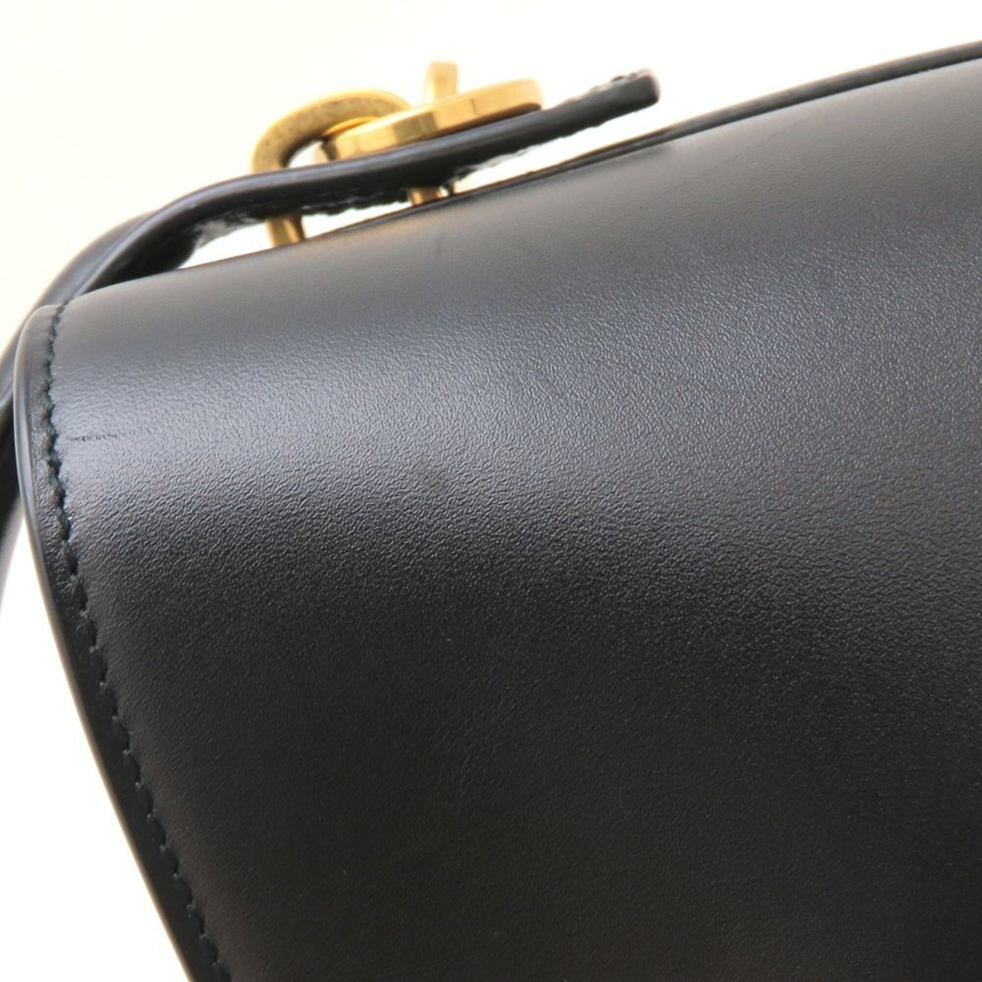 Yves Saint Laurent Black Leather Shoulder Bag (Pre-Owned)