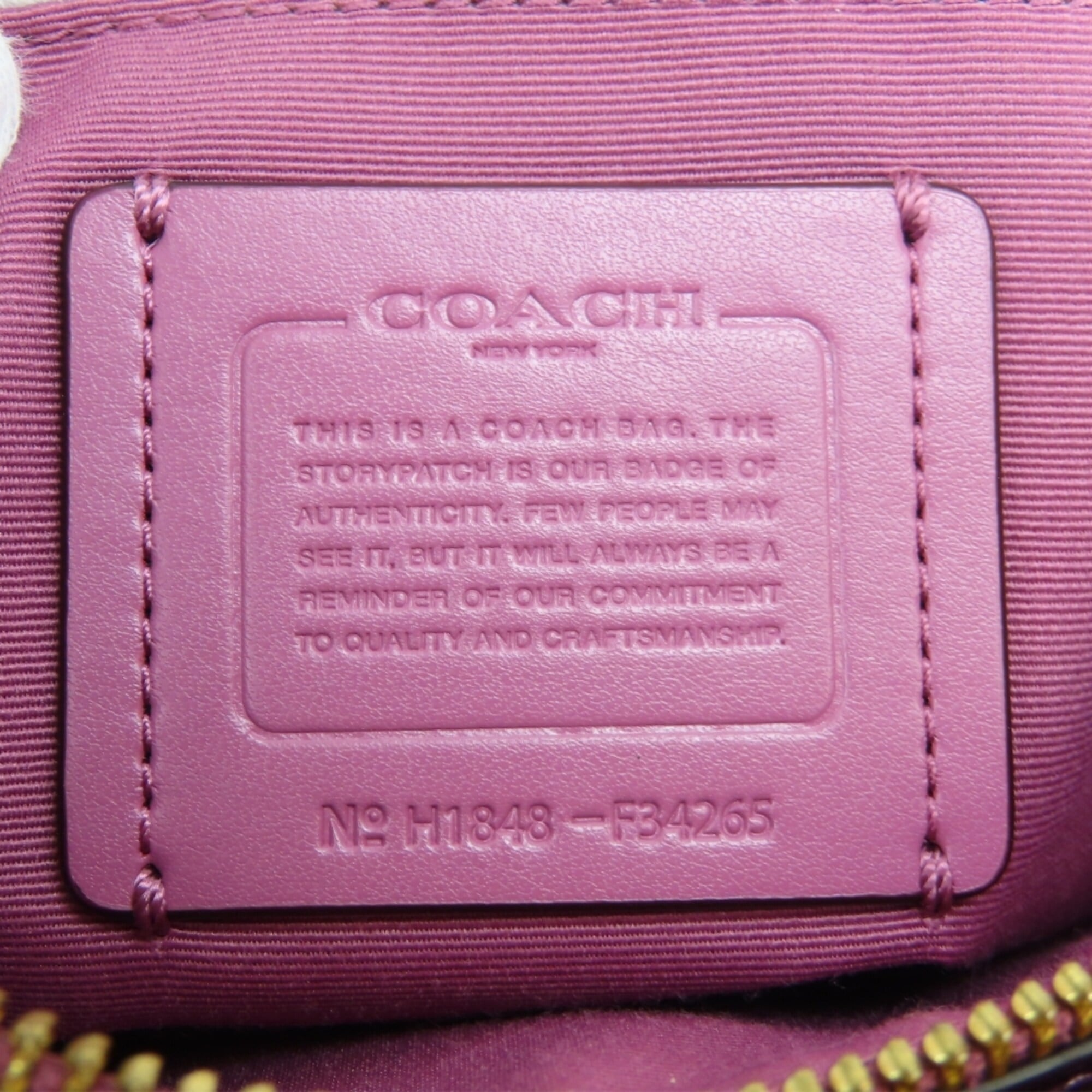 Coach Pink Purple Leather Shoulder Bag (Pre-Owned)