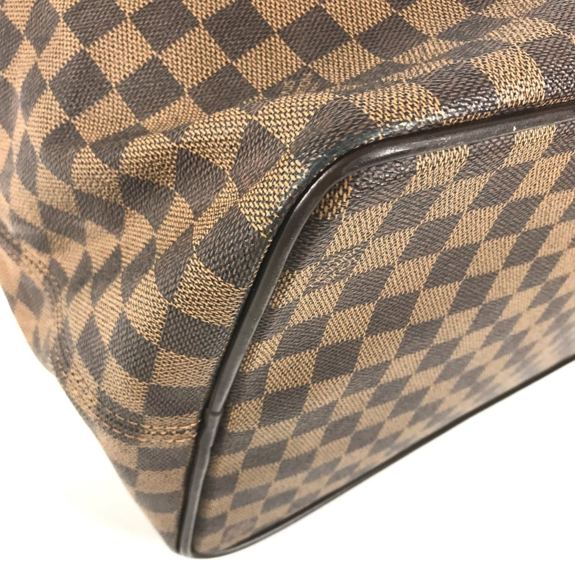 Louis Vuitton Brown Damier Canvas Boston Bag Handbag Tote Bag (Pre-Owned)