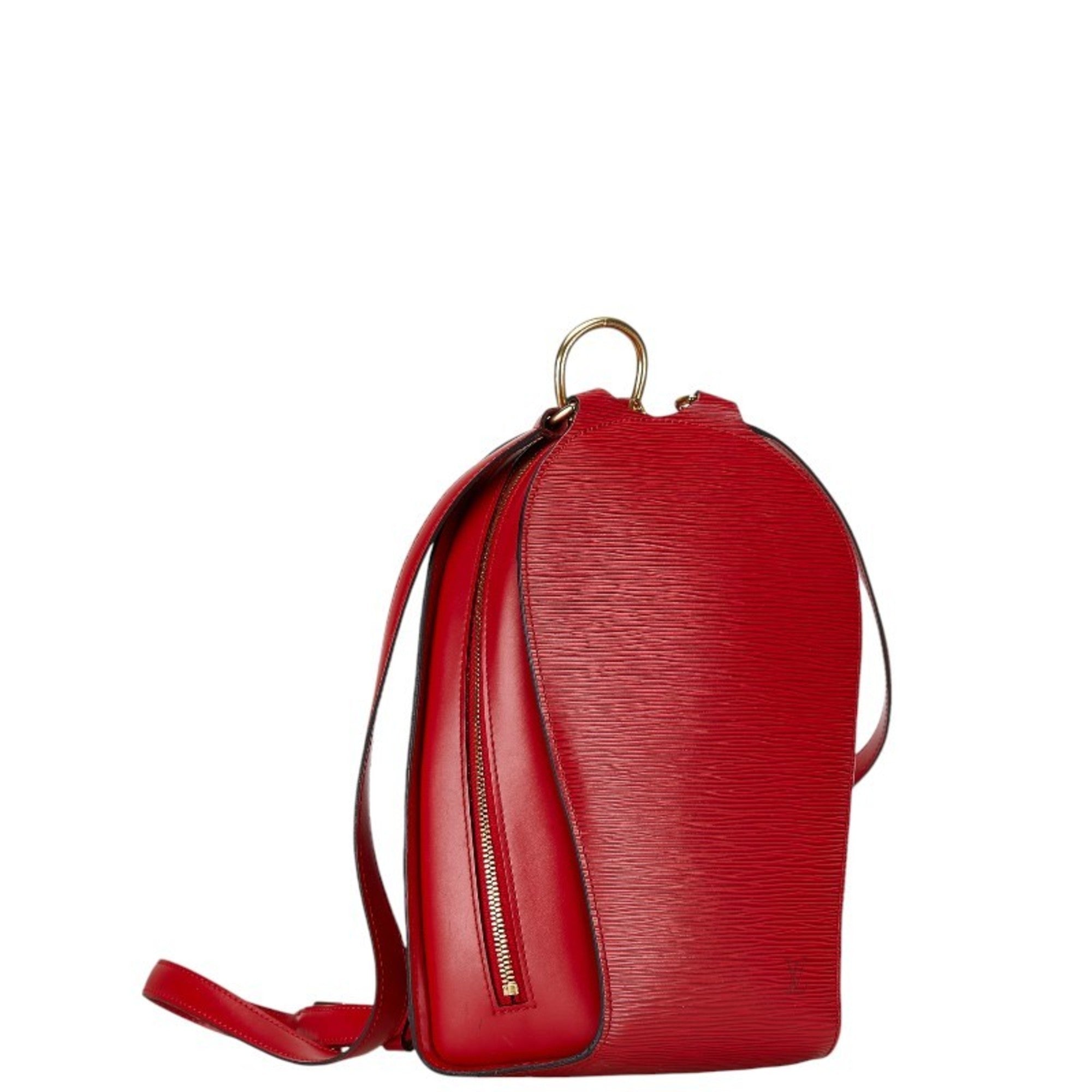 Louis Vuitton Castilian Red Leather Backpack (Pre-Owned)