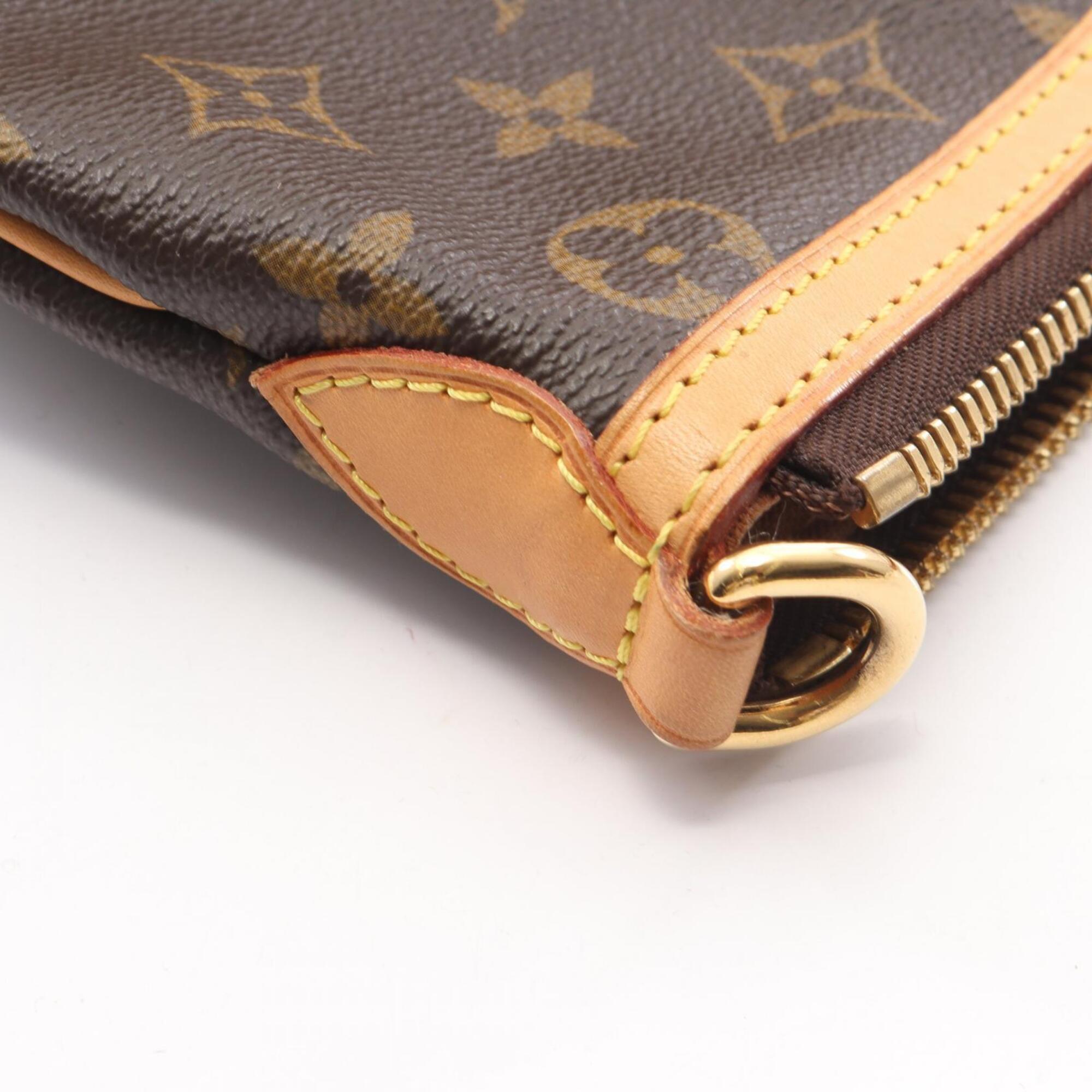 Louis Vuitton Brown Pvc Coated Canvas Leather Handbag (Pre-Owned)