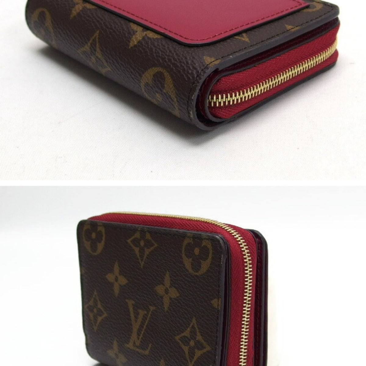 Louis Vuitton Fuchsia Pink Monogram Leather Wallet (Bi-Fold) (Pre-Owned)