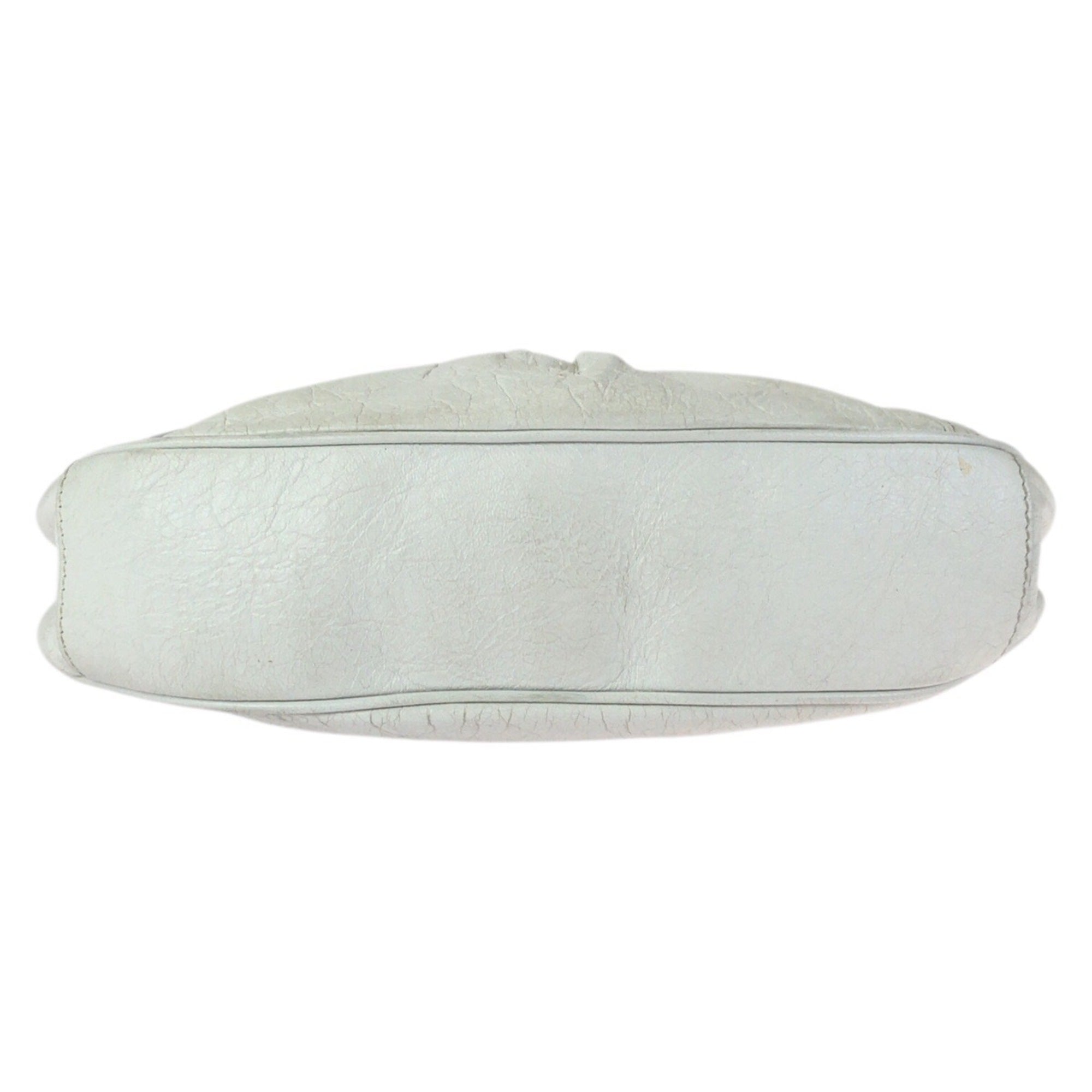 Balenciaga White Leather Pochette Shoulder Bag (Pre-Owned)