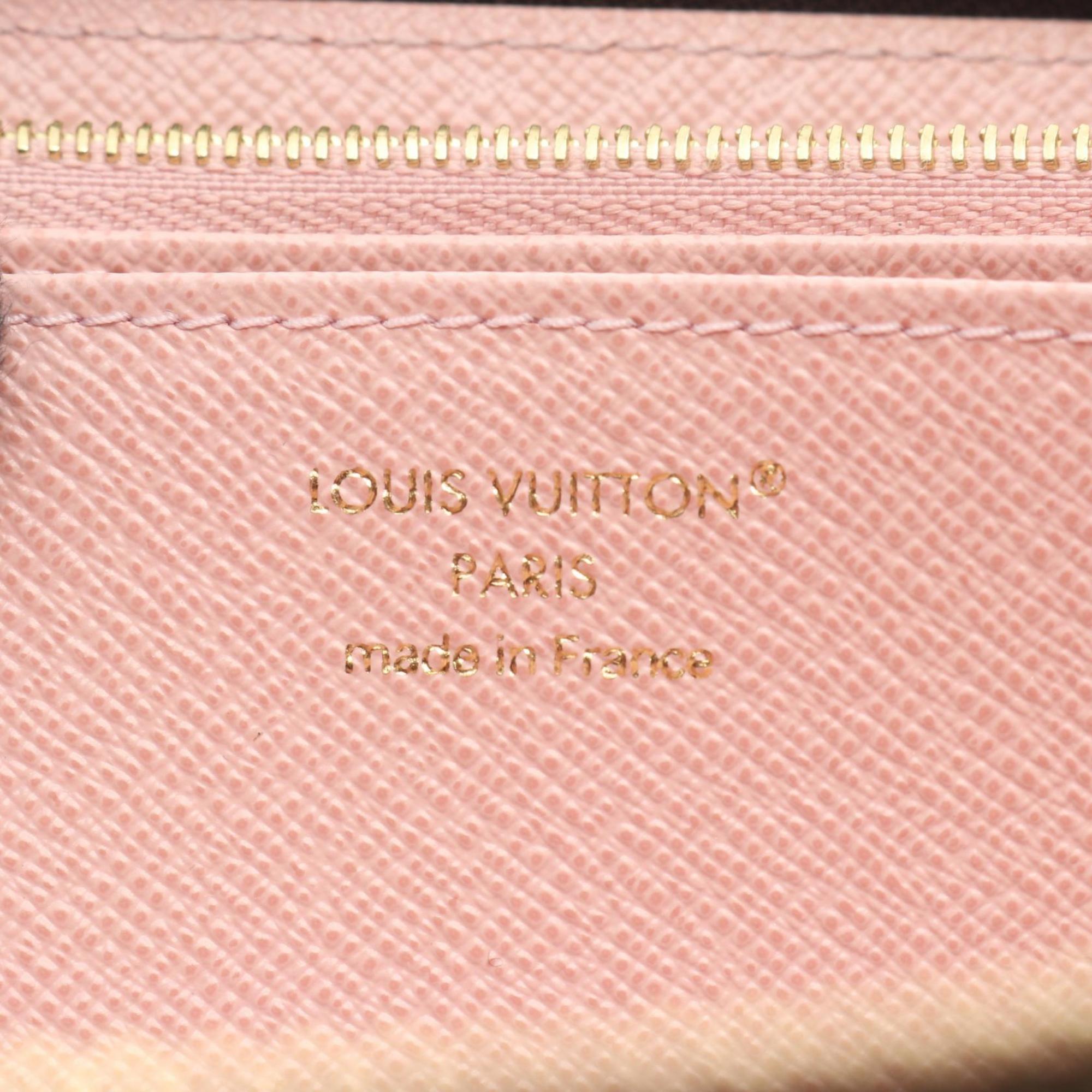 Louis Vuitton Brown Monogram Pink Rose Ballerine Monogram Leather Long Wallet (Bi-Fold) (Pre-Owned)