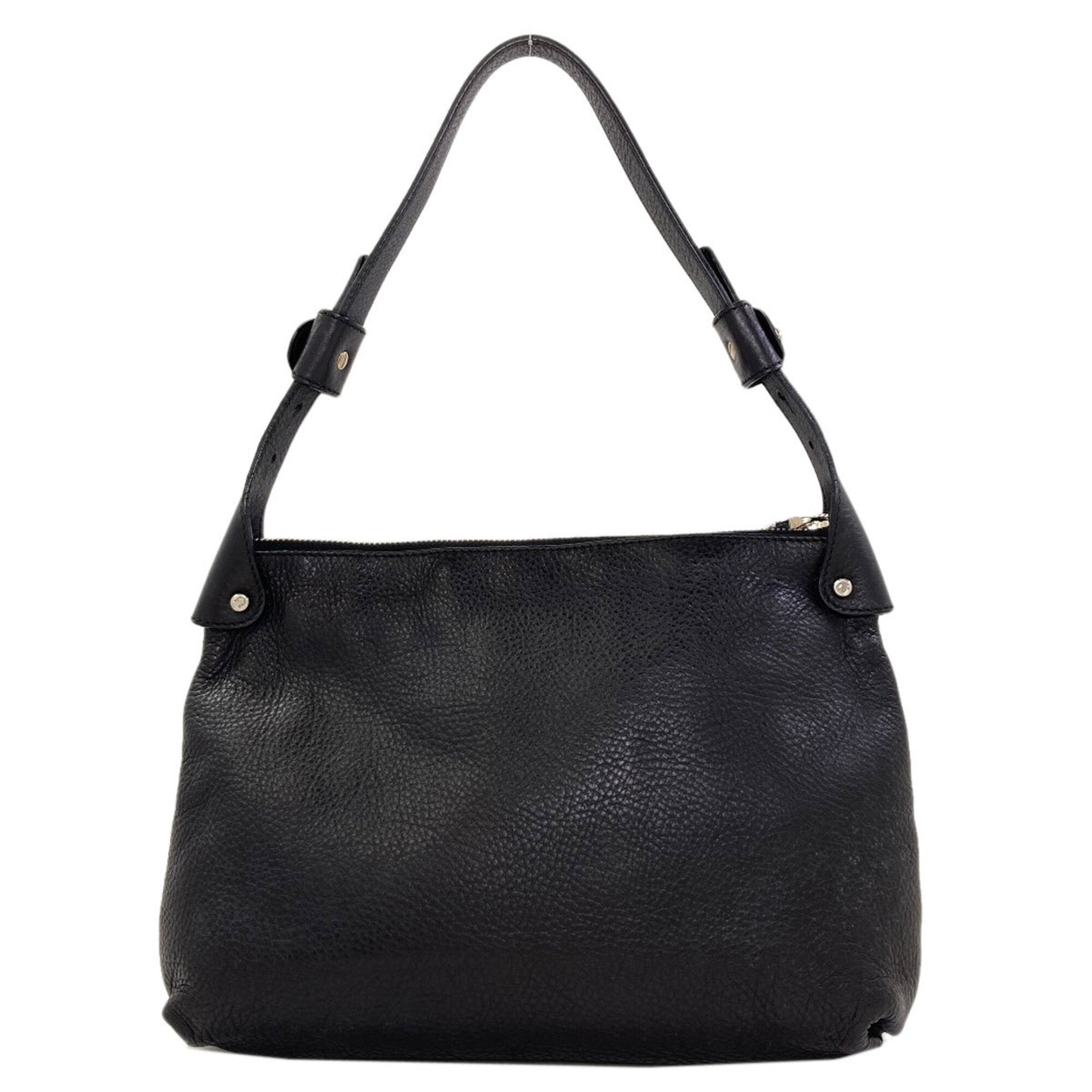 Salvatore Ferragamo Black Leather Shoulder Bag (Pre-Owned)